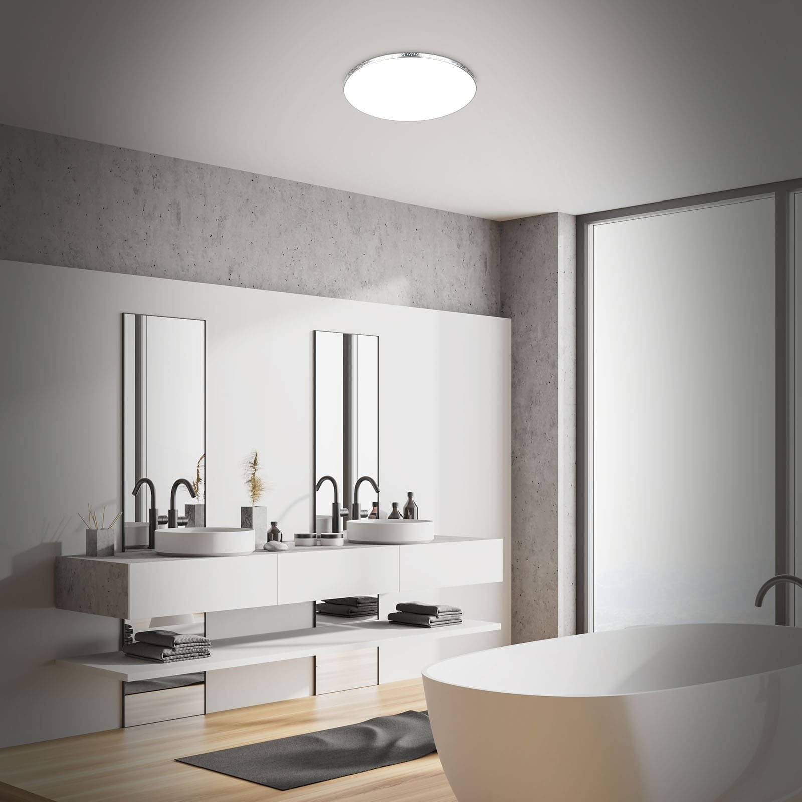 BRILO 3679-118 RGB-CCT LED stropní svítidlo, pr. 45,5 cm, 24W, 2700 lm, chrom - BRILO (obrázek 7)
