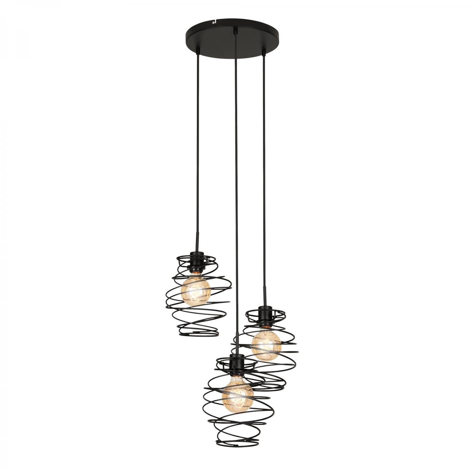 BRI 4870-035 Závěsné svítidlo, pr. 30 cm, max. 60 W, černá - BRILONER
