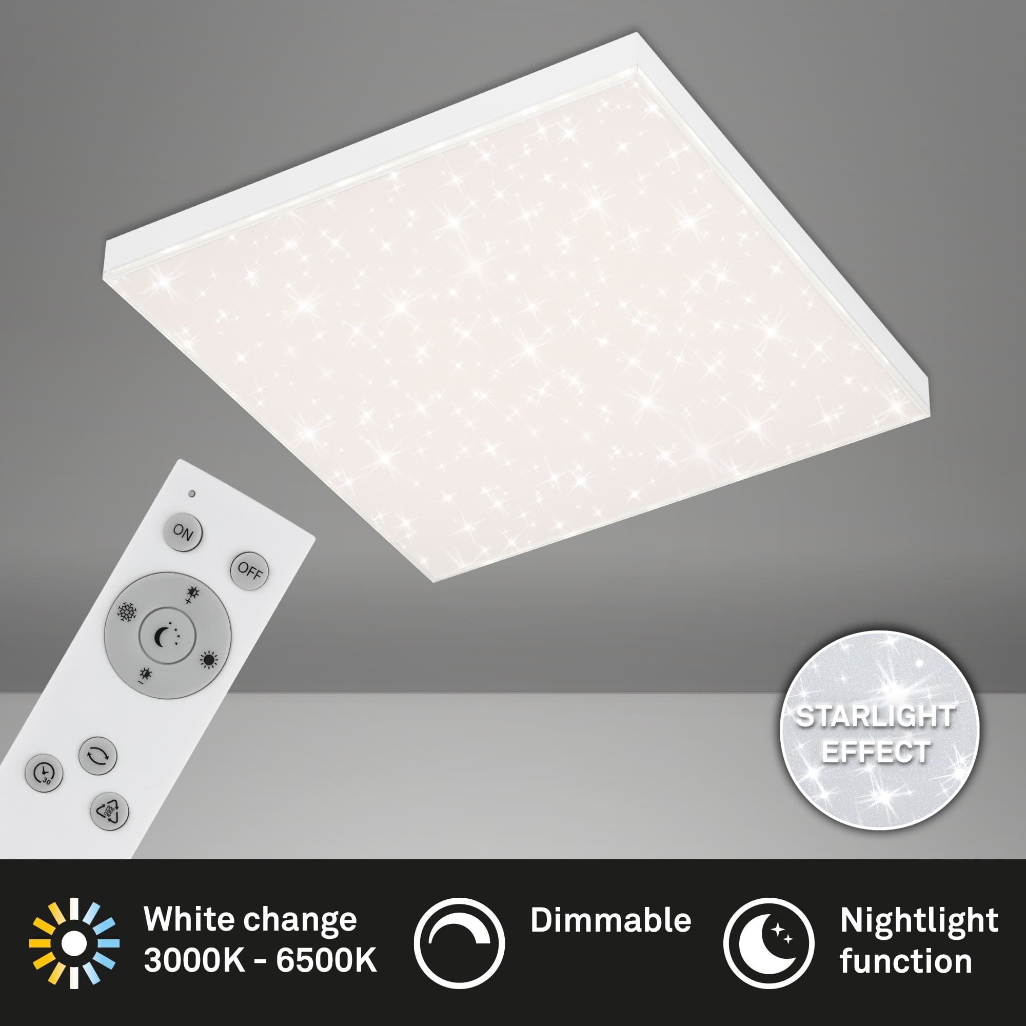 BRILO 7381-116 CCT svítidlo LED panel, 45 cm, 24 W, bílé - BRILO (obrázek 2)
