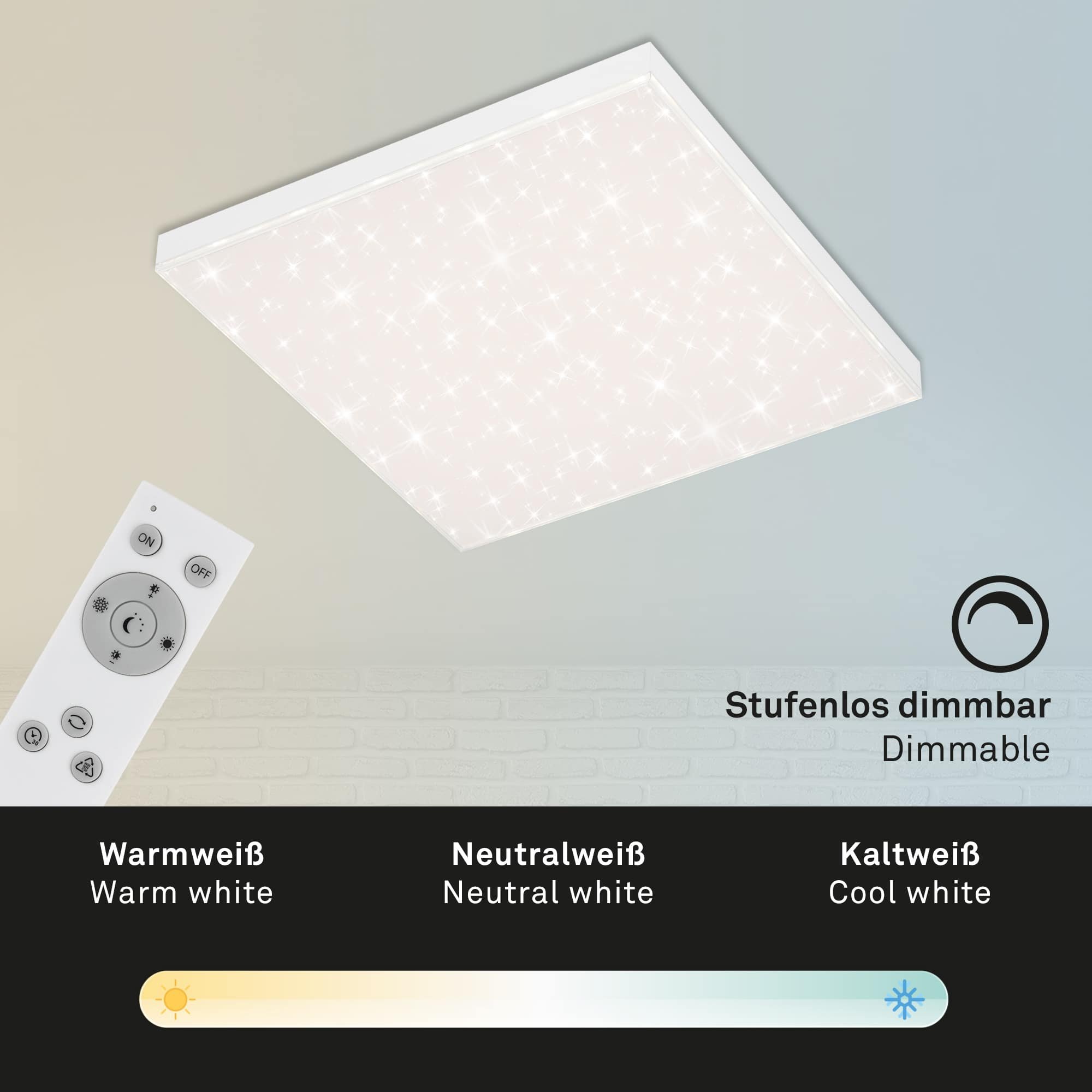 BRILO 7381-116 CCT svítidlo LED panel, 45 cm, 24 W, bílé - BRILO (obrázek 5)
