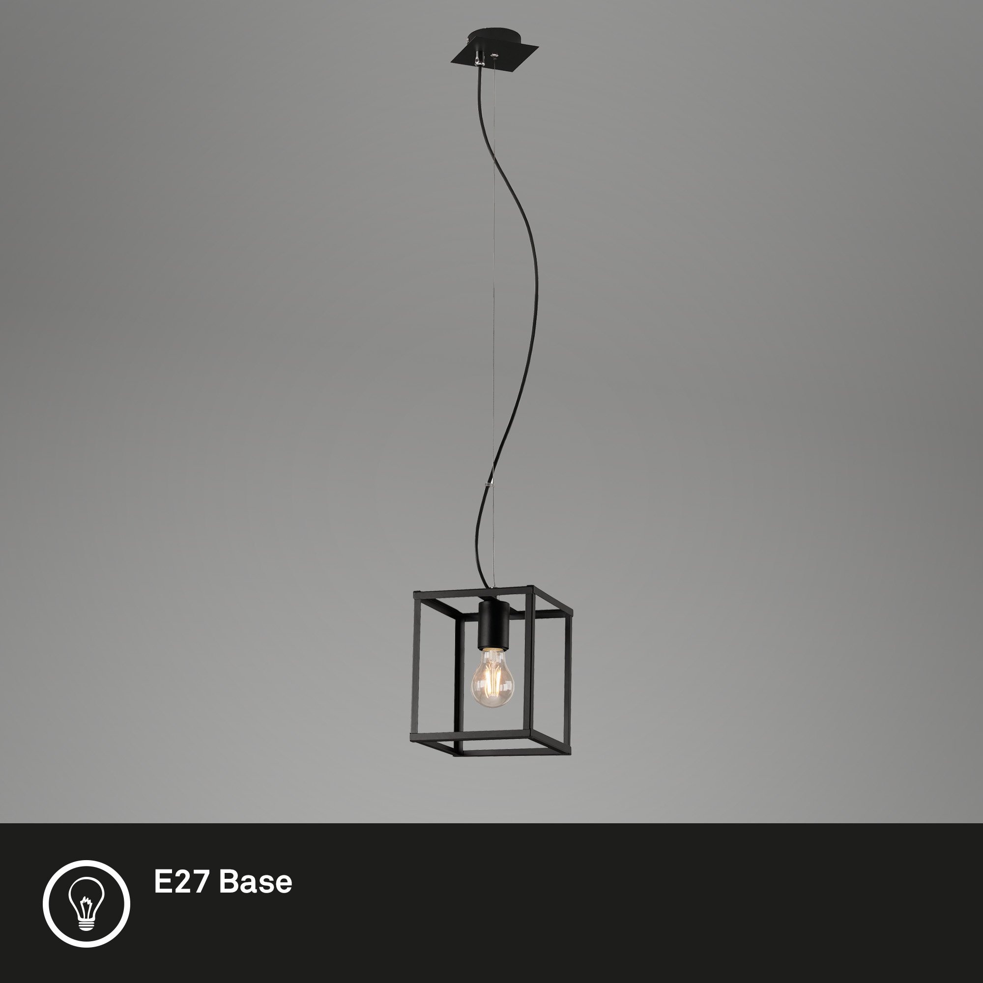 BRI 4020-015 Závěsné svítidlo, 120 cm, max. 40 W, černá - BRILONER (obrázek 2)