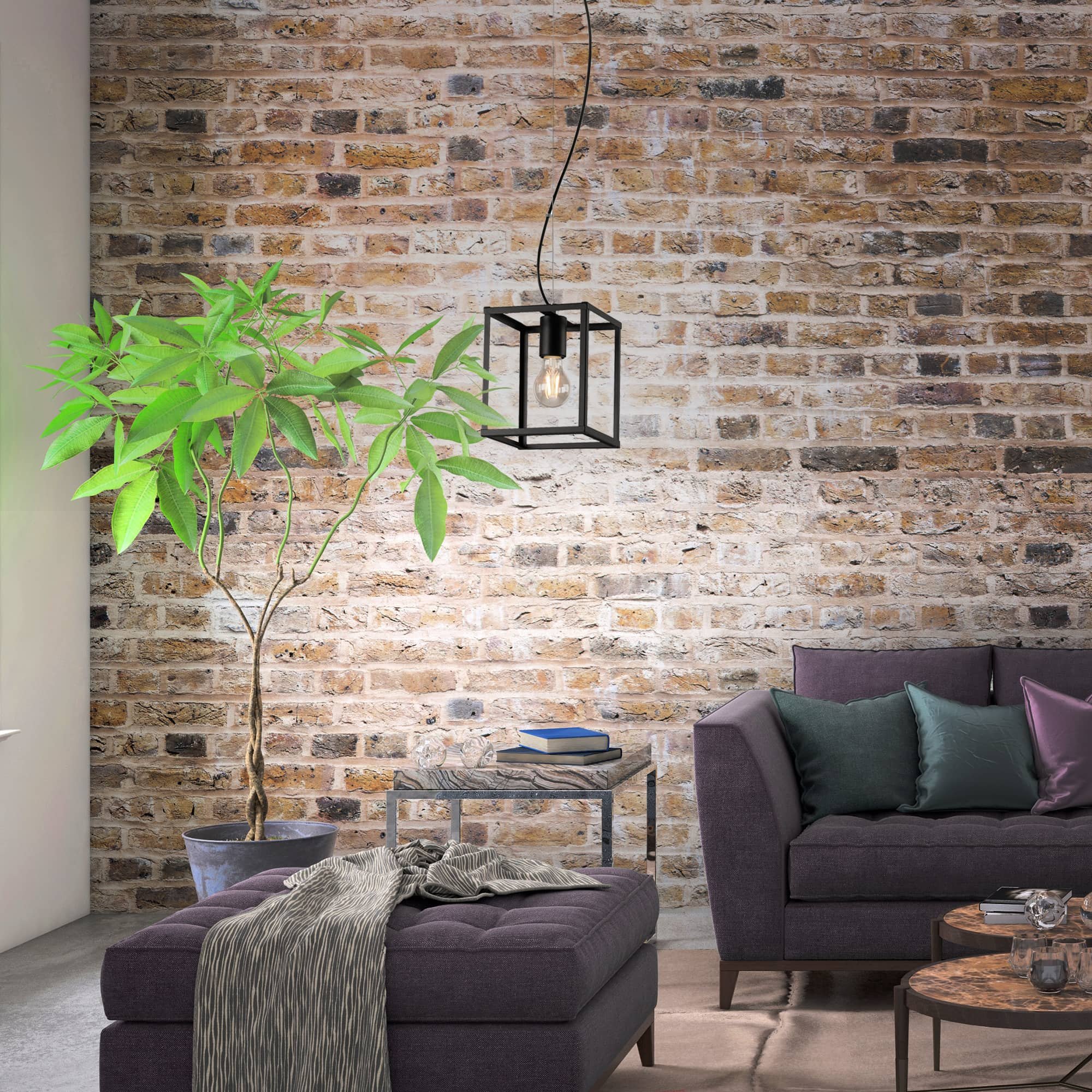 BRI 4020-015 Závěsné svítidlo, 120 cm, max. 40 W, černá - BRILONER (obrázek 5)