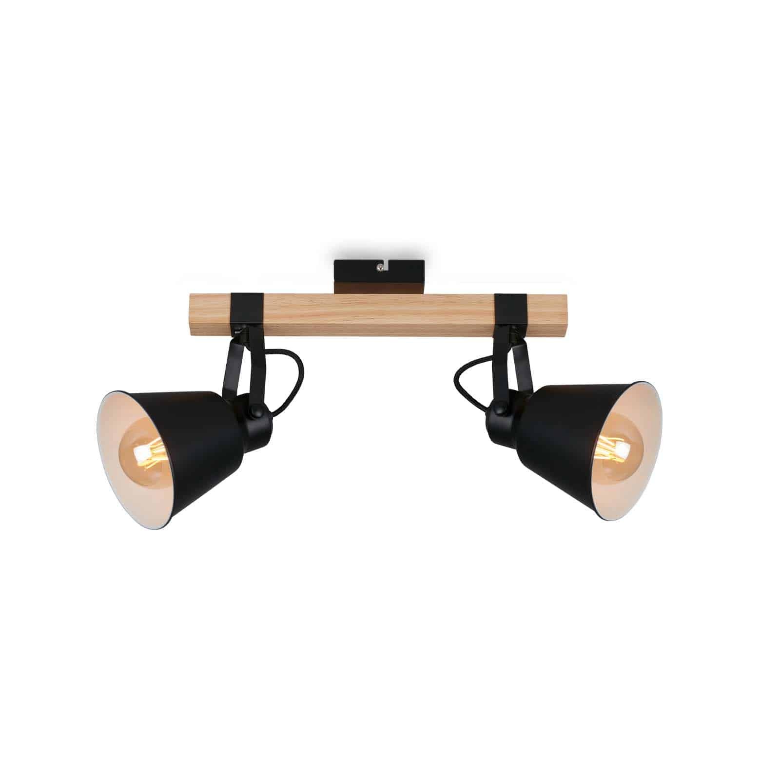Levně BRILO 2406-025 Bodové svítidlo 40 cm 2x E27 40W černá - BRILO