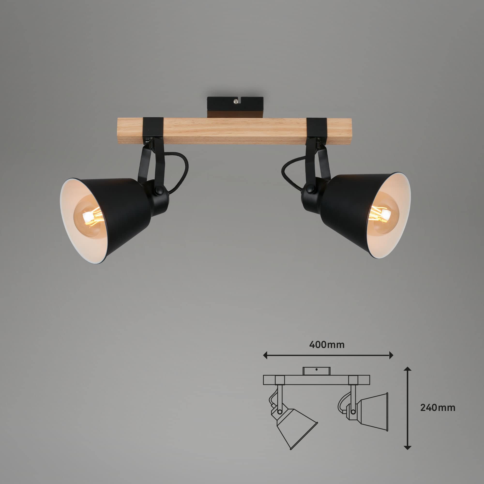 BRILO 2406-025 Bodové svítidlo 40 cm 2x E27 40W černá - BRILO (obrázek 5)