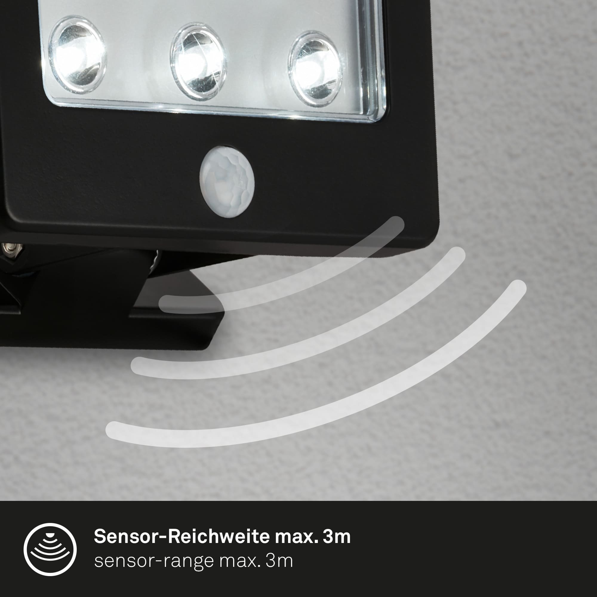 BRI 2276-065 LED venkovní svítidlo s čidlem 12 cm 6x0,06W 7lm černá - BRILONER (obrázek 3)