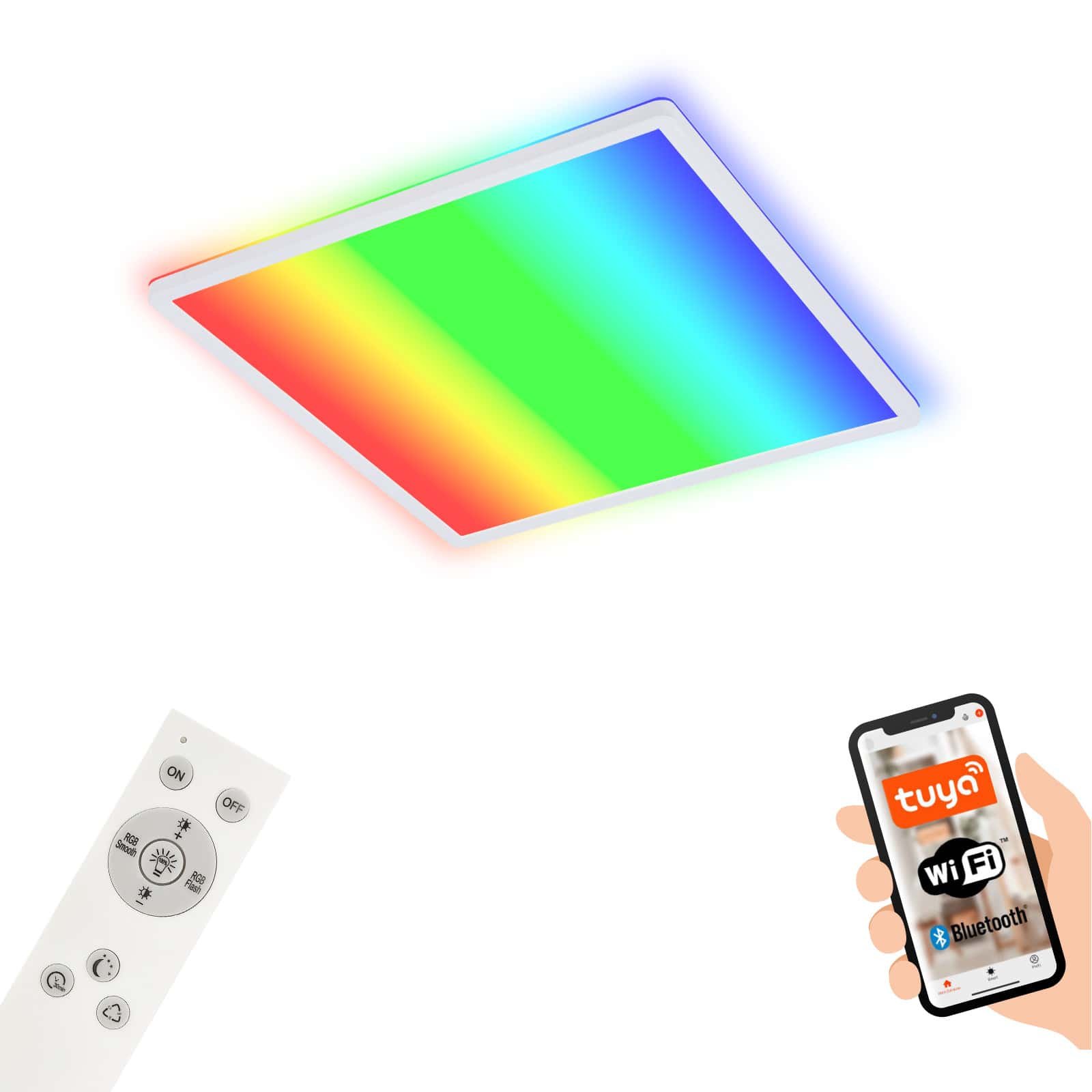 Levně BRILO 7491-016 B smart RGB/W-svítidlo LED panel, 42 cm, 22 W, 2700 lm, bílé - BRILO