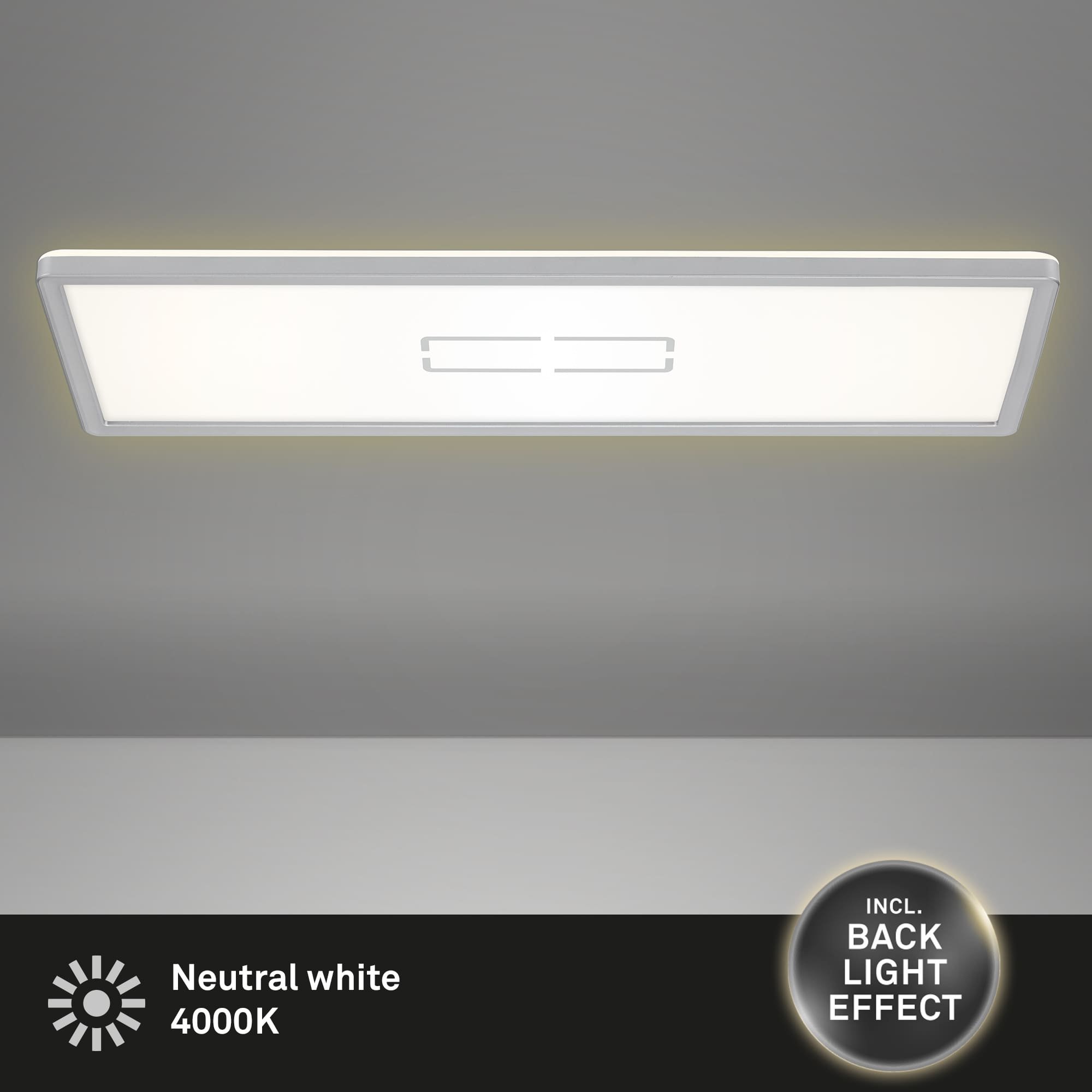 BRI 3394-014 Slim svítidlo LED panel, 58 cm, 2700 lm, 22 W, stříbrná - BRILONER (obrázek 2)