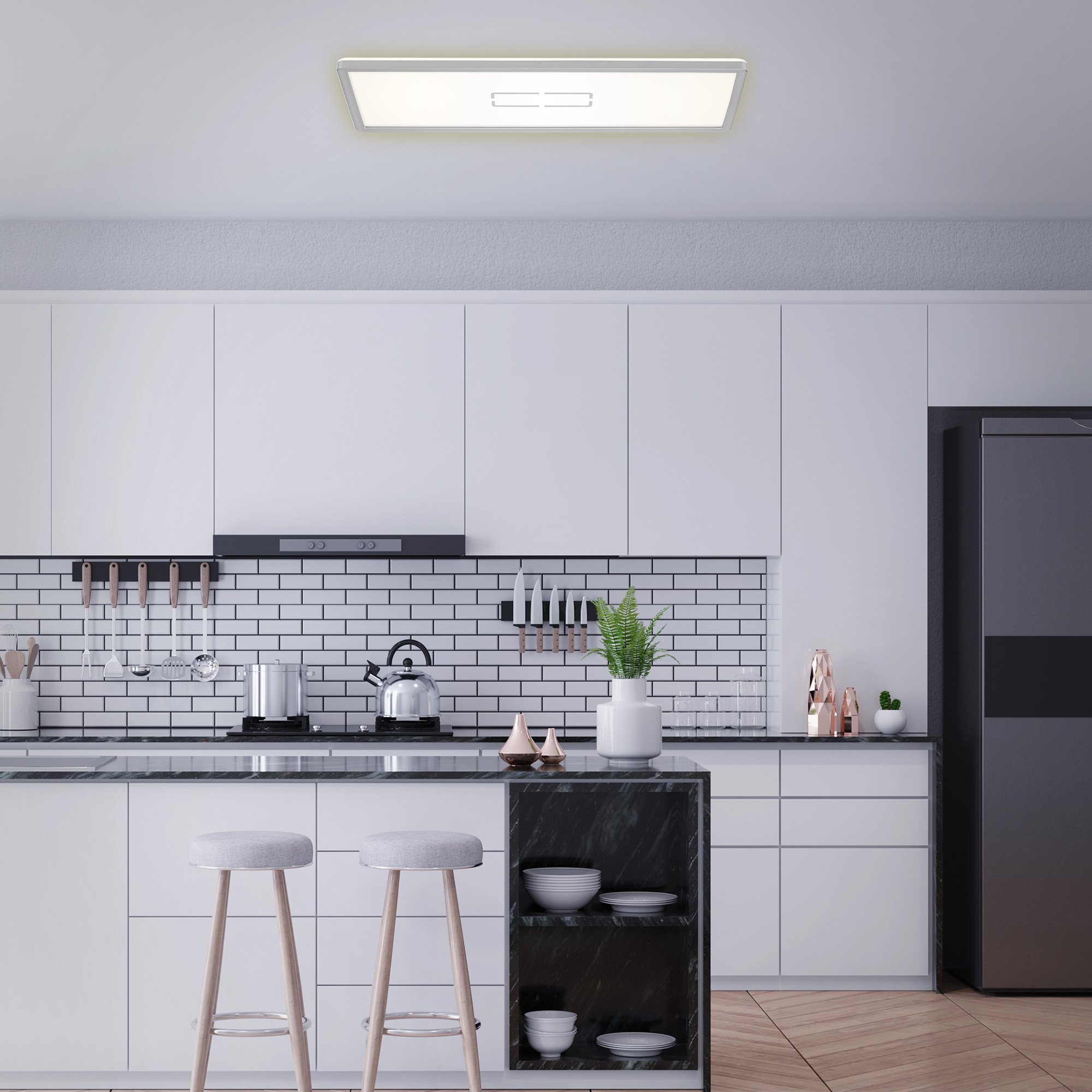 BRI 3394-014 Slim svítidlo LED panel, 58 cm, 2700 lm, 22 W, stříbrná - BRILONER (obrázek 3)