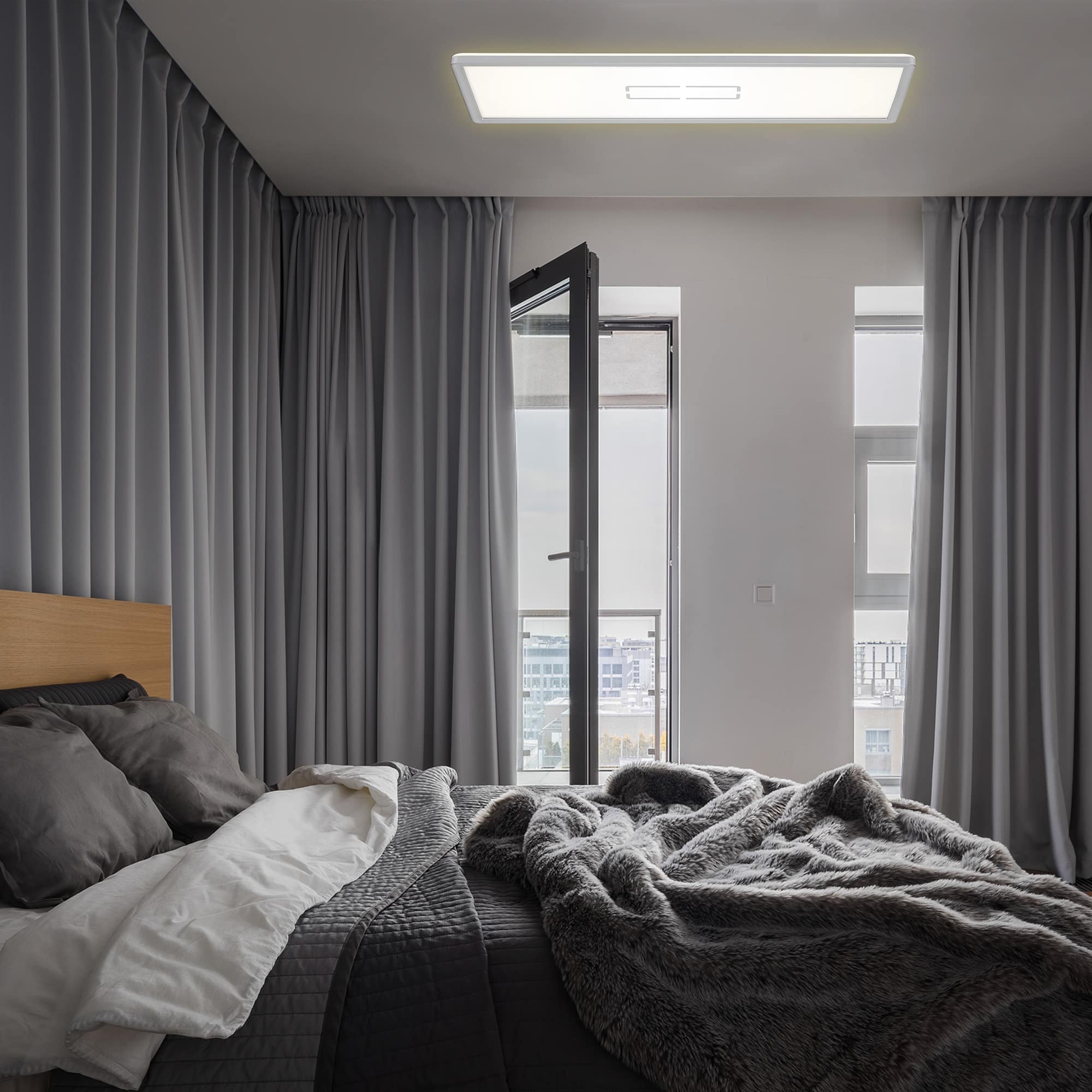 BRI 3394-014 Slim svítidlo LED panel, 58 cm, 2700 lm, 22 W, stříbrná - BRILONER (obrázek 4)