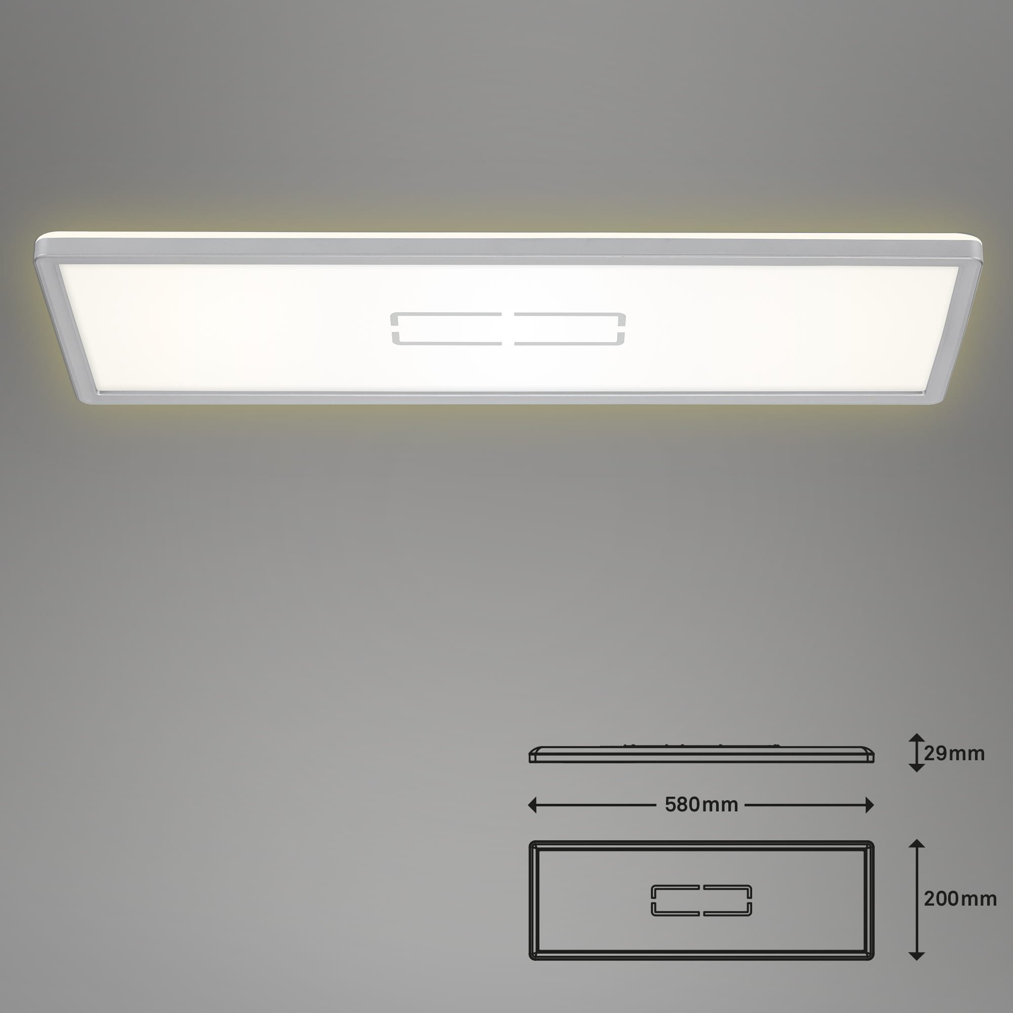 BRI 3394-014 Slim svítidlo LED panel, 58 cm, 2700 lm, 22 W, stříbrná - BRILONER (obrázek 5)