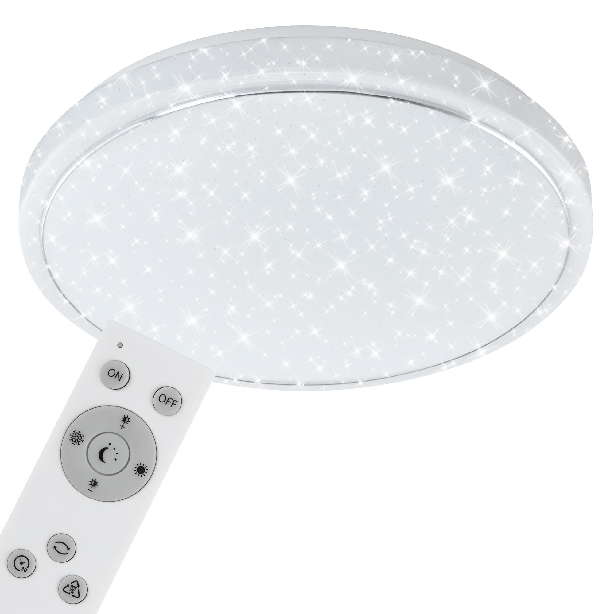 BRILO 3345-016 LED stropní svítidlo hvězdné nebe, pr. 56 cm, 48 W, bílé - BRILO