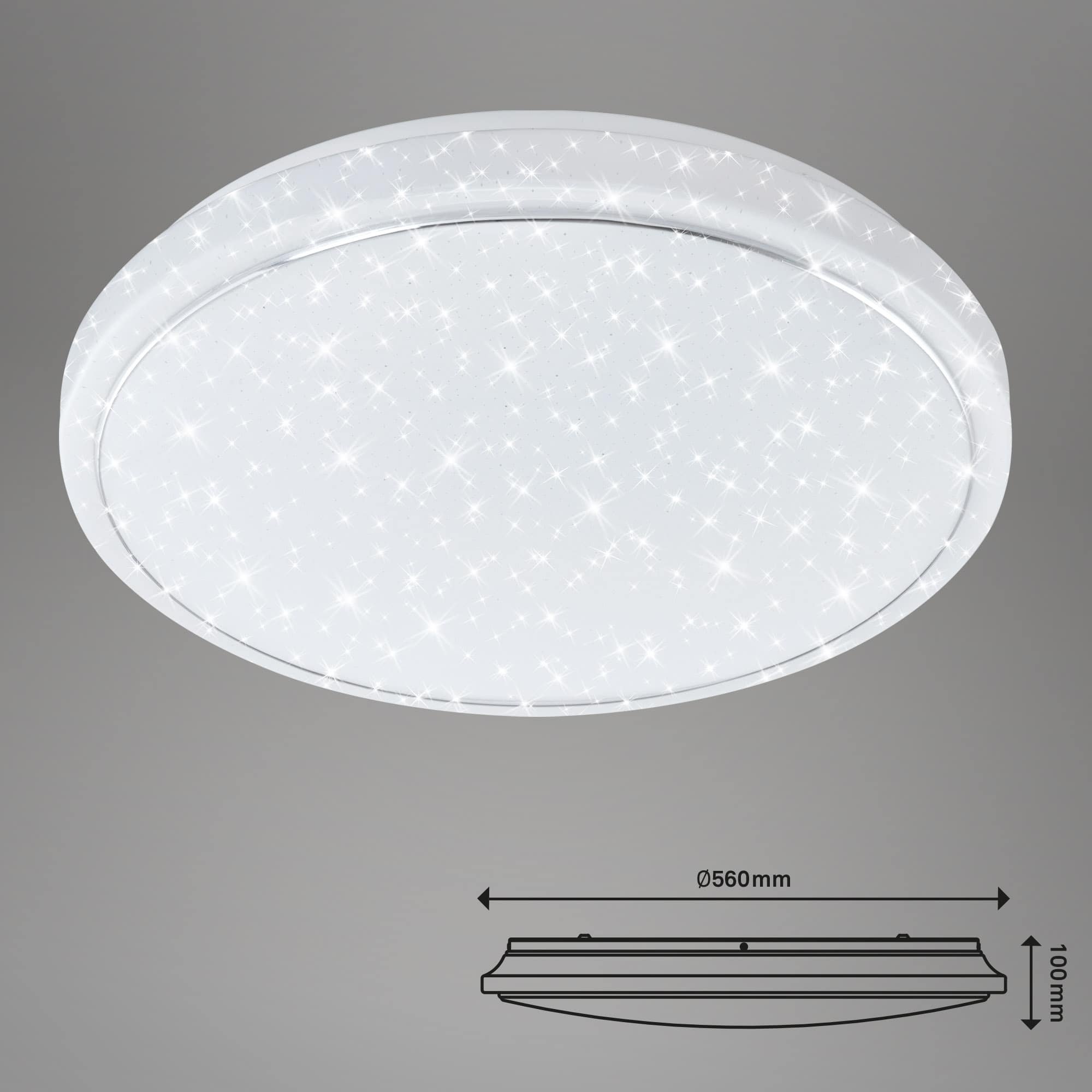 BRILO 3345-016 LED stropní svítidlo hvězdné nebe, pr. 56 cm, 48 W, bílé - BRILO (obrázek 6)