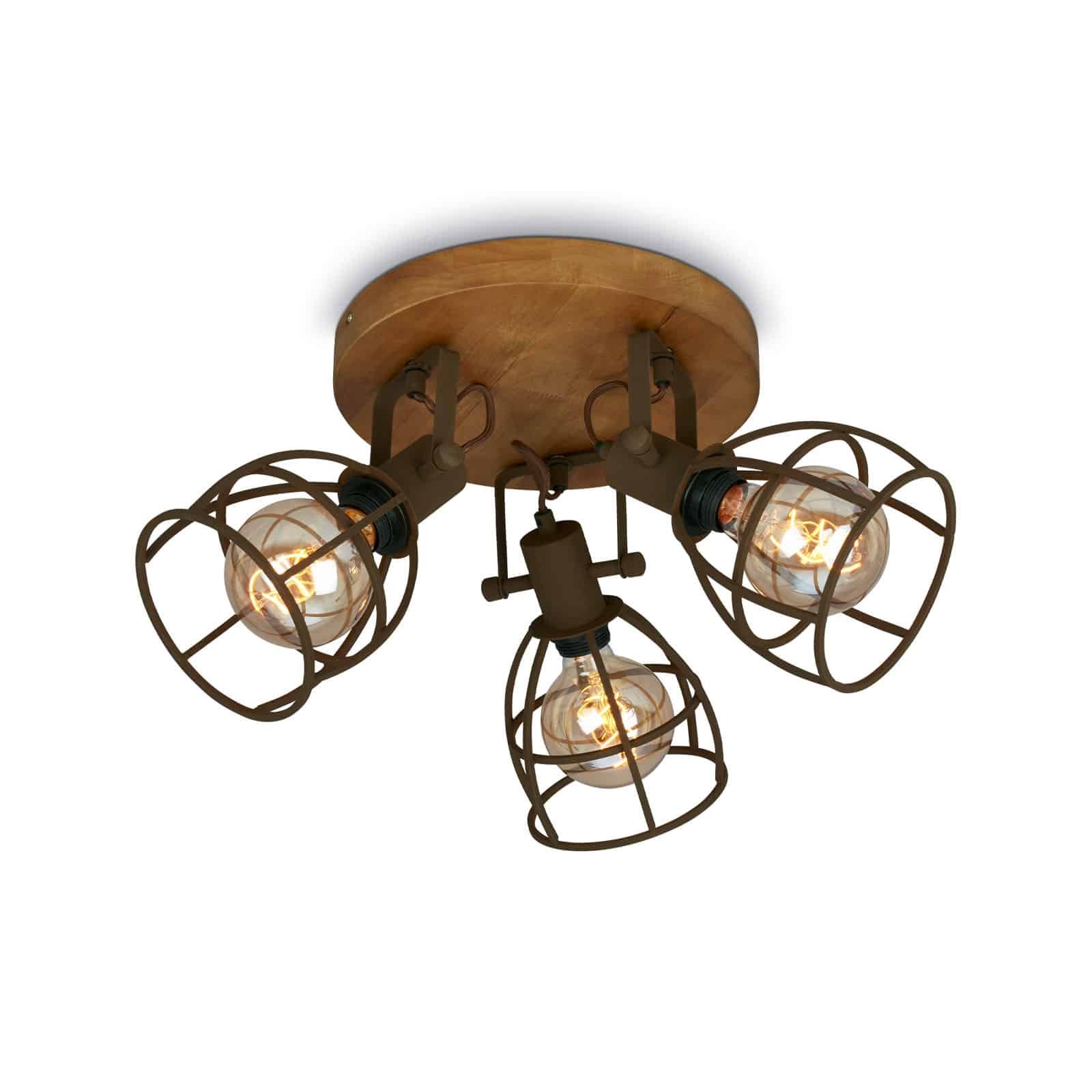 Levně BRILO 2670-034 Bodové svítidlo pr. 29 cm 3x E27 25W hnědé - BRILO