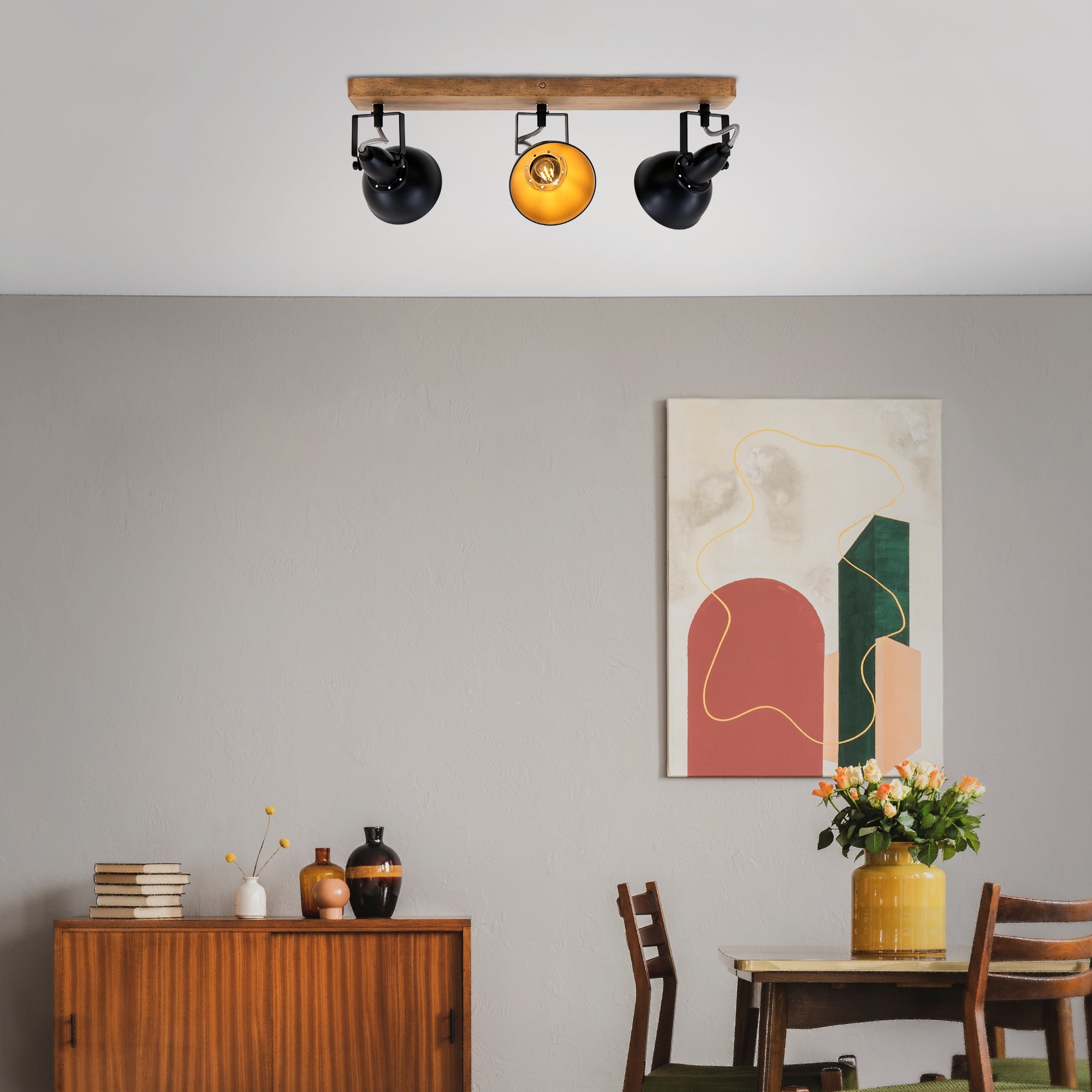 BRI 2901-035 Bodové svítidlo 50 cm 3x E14 25W černá - BRILONER (obrázek 6)