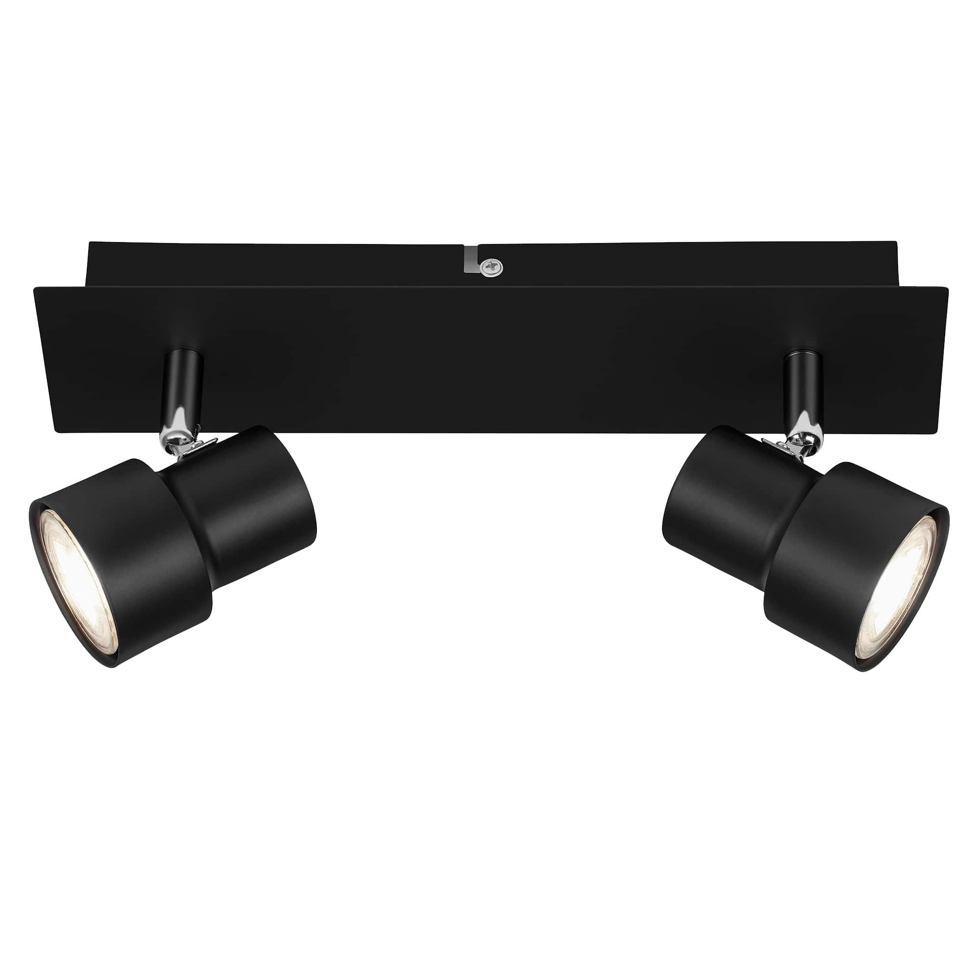 Levně BRI 2861-025 Bodové svítidlo 29 cm 2xGU10 10W 920lm černá - BRILONER