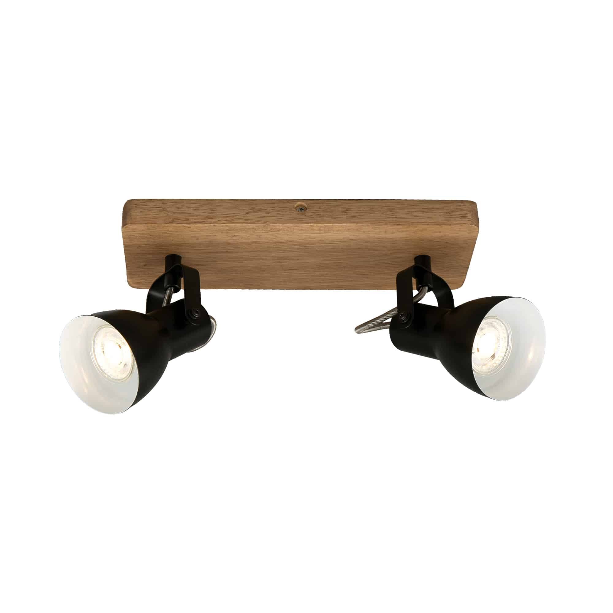 BRILO 2902-025 Bodové svítidlo 28 cm 2xGU10 35W černá - BRILO