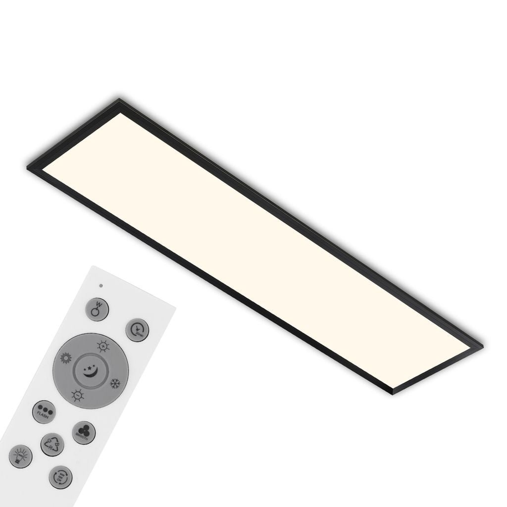 BRILO 7054-015 CCT svítidlo LED panel, 100 cm, 24 W, 2400 lm, černá - BRILO