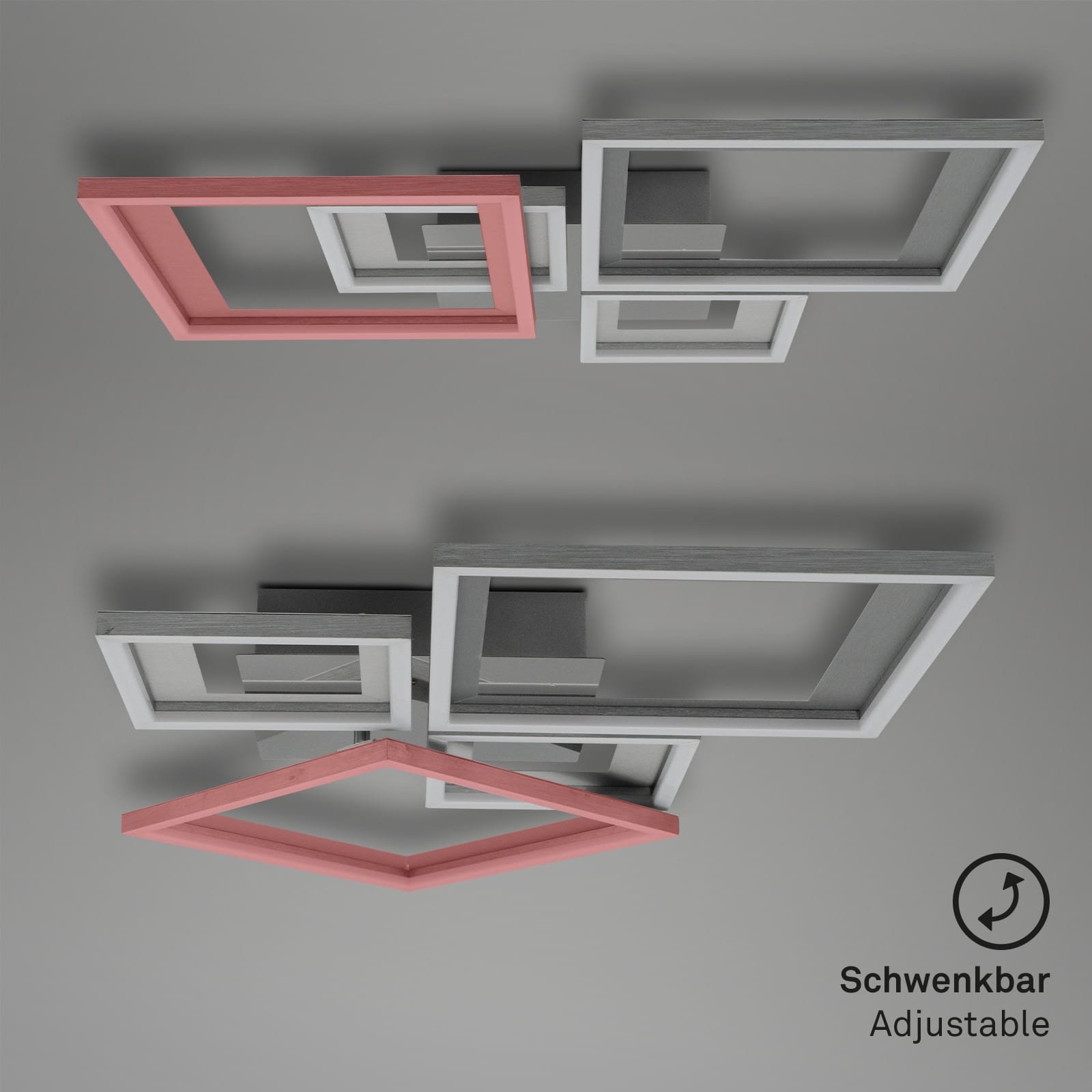 BRILO 3727-019 LED stropní svítidlo, 53 cm, 24 W, 120 lm, hliník-chrom - BRILO (obrázek 4)