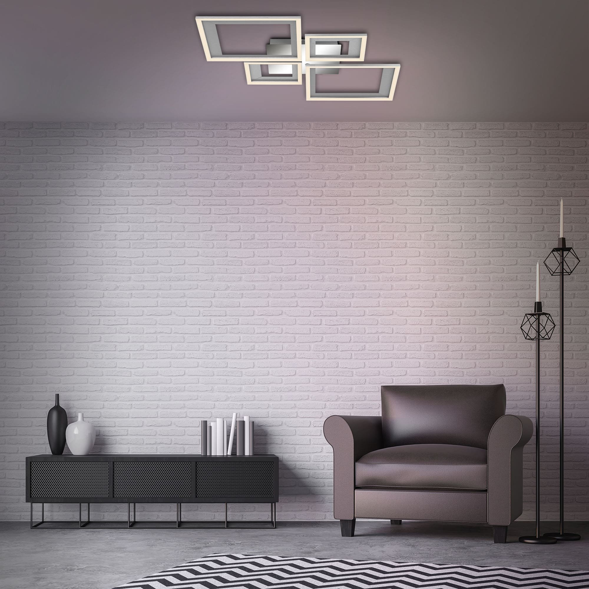 BRILO 3727-019 LED stropní svítidlo, 53 cm, 24 W, 120 lm, hliník-chrom - BRILO (obrázek 7)