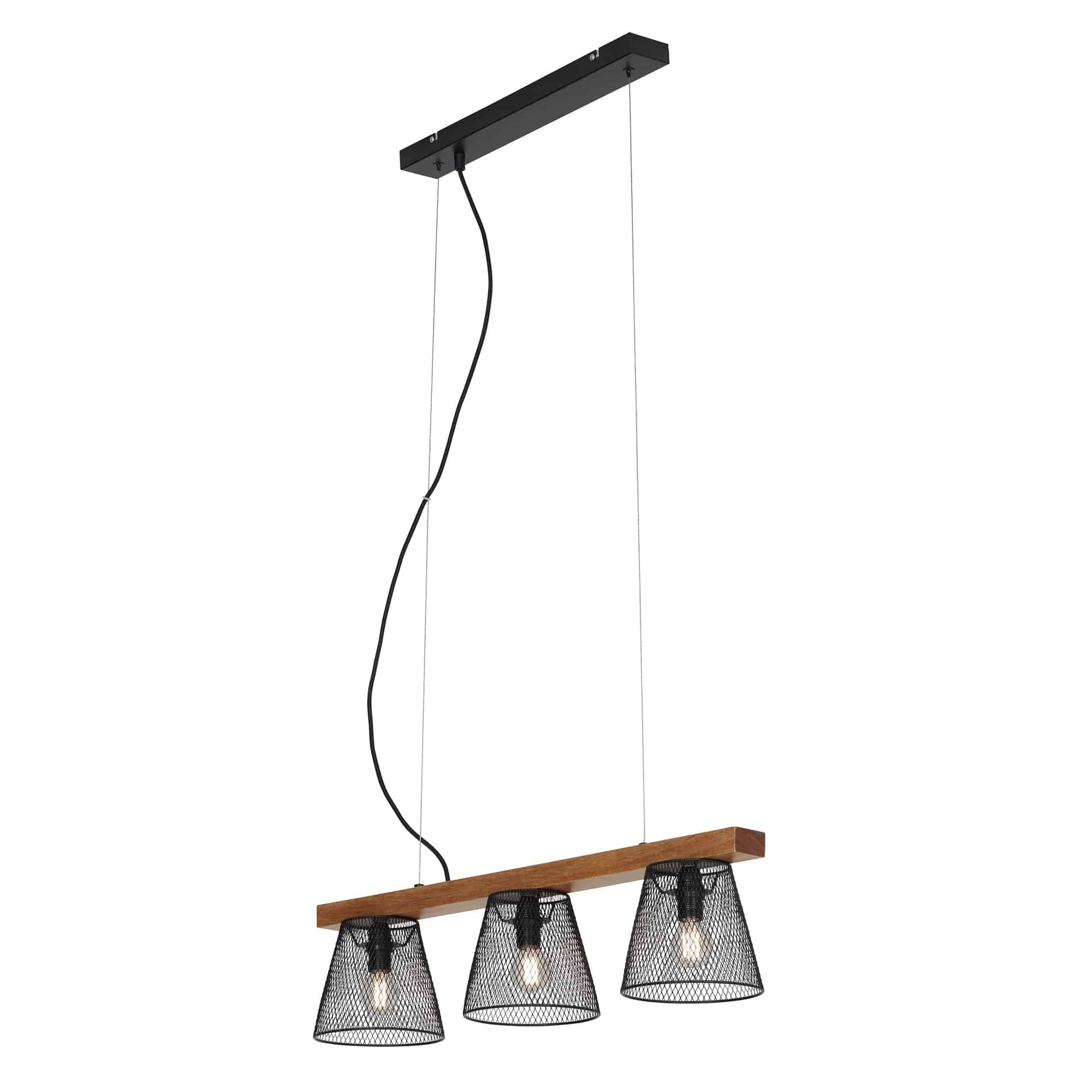 BRI 4077-035 Závěsné svítidlo, 65 cm, max. 25 W, černá - BRILONER