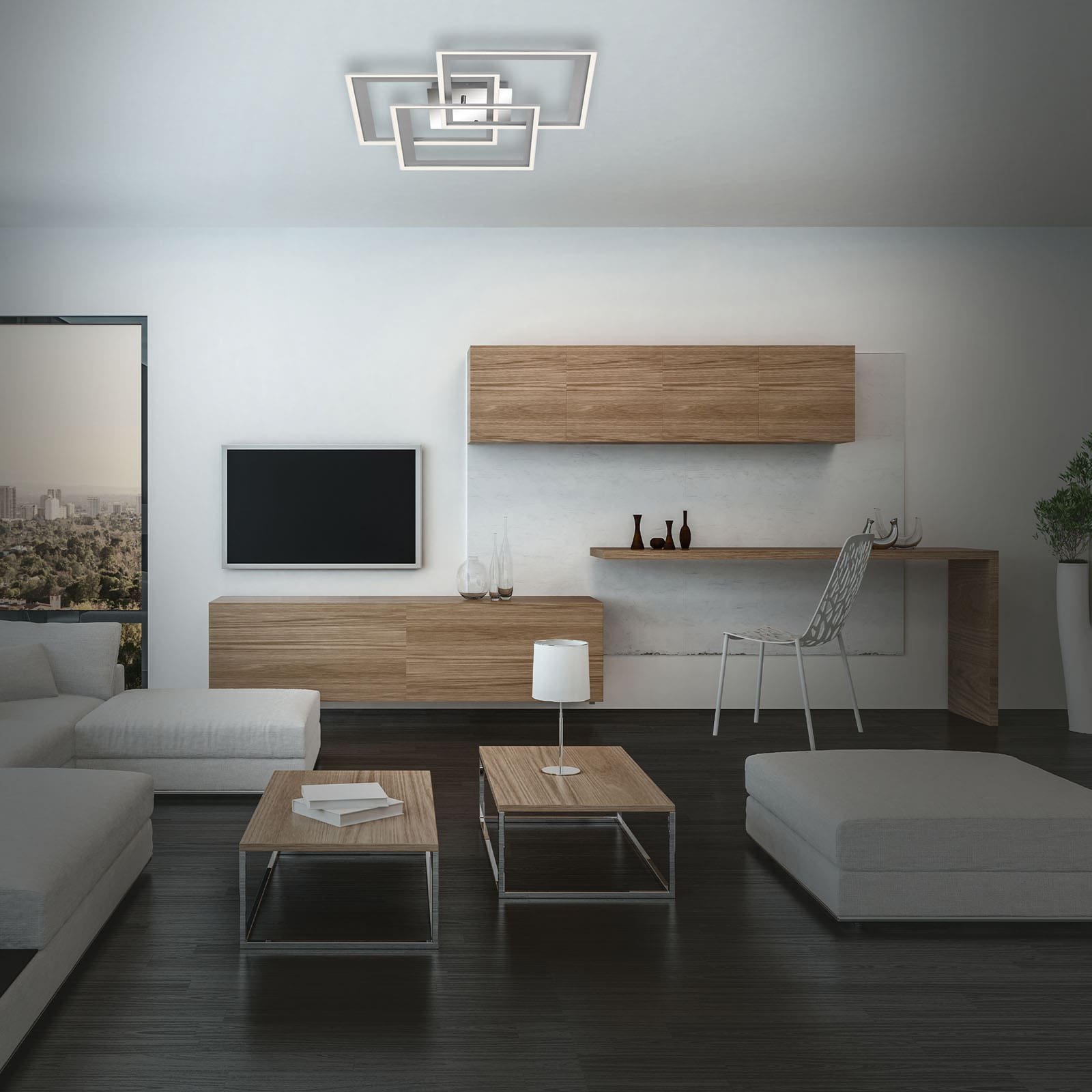 BRILO 3729-019 CCT LED stropní svítidlo, 56 cm, 45 W, 1500 lm, hliník-chrom - BRILO (obrázek 5)