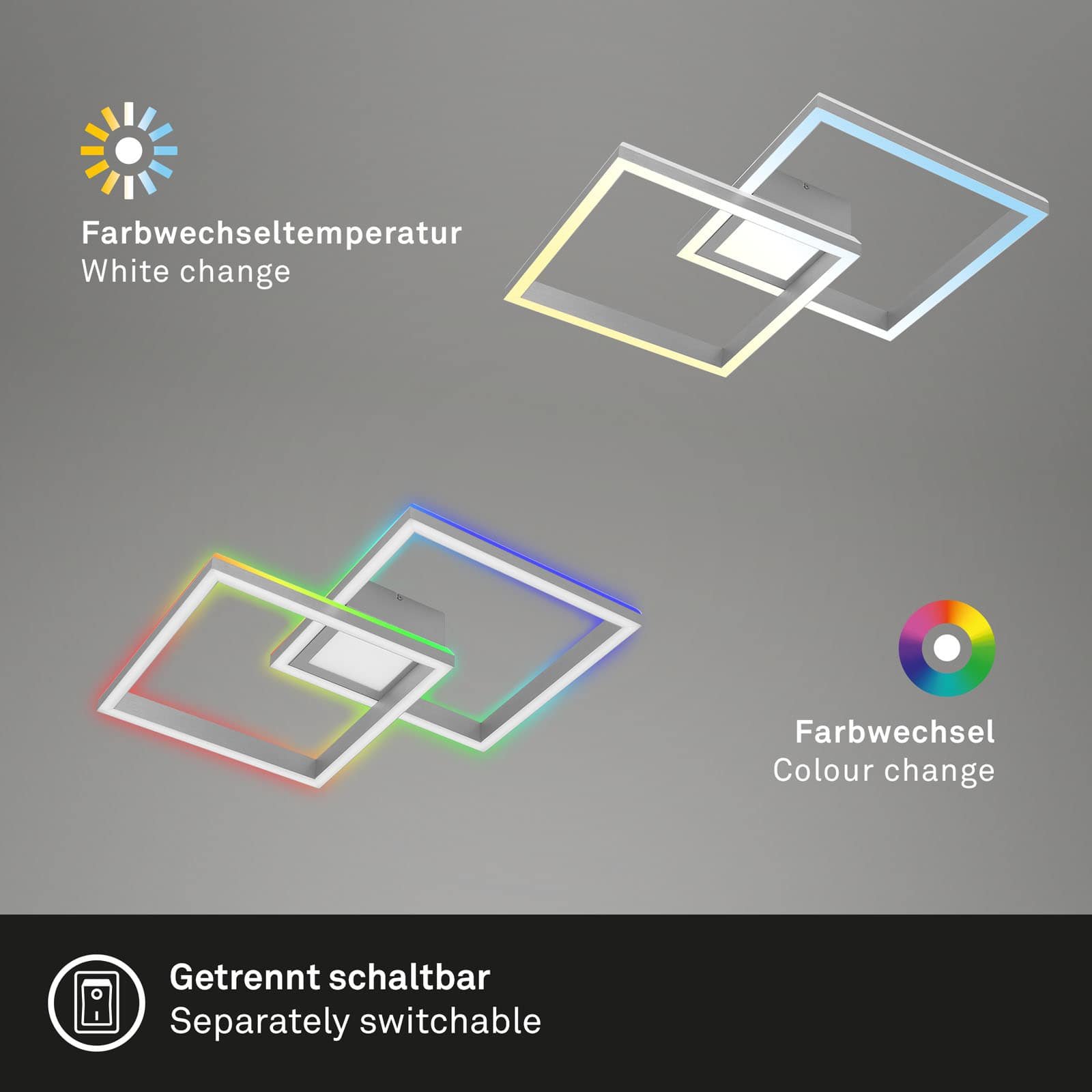 BRILO 3755-019 RGB CCT LED stropní svítidlo, 59,7 cm, 44 W, 4400 lm, hliník - BRILO (obrázek 7)