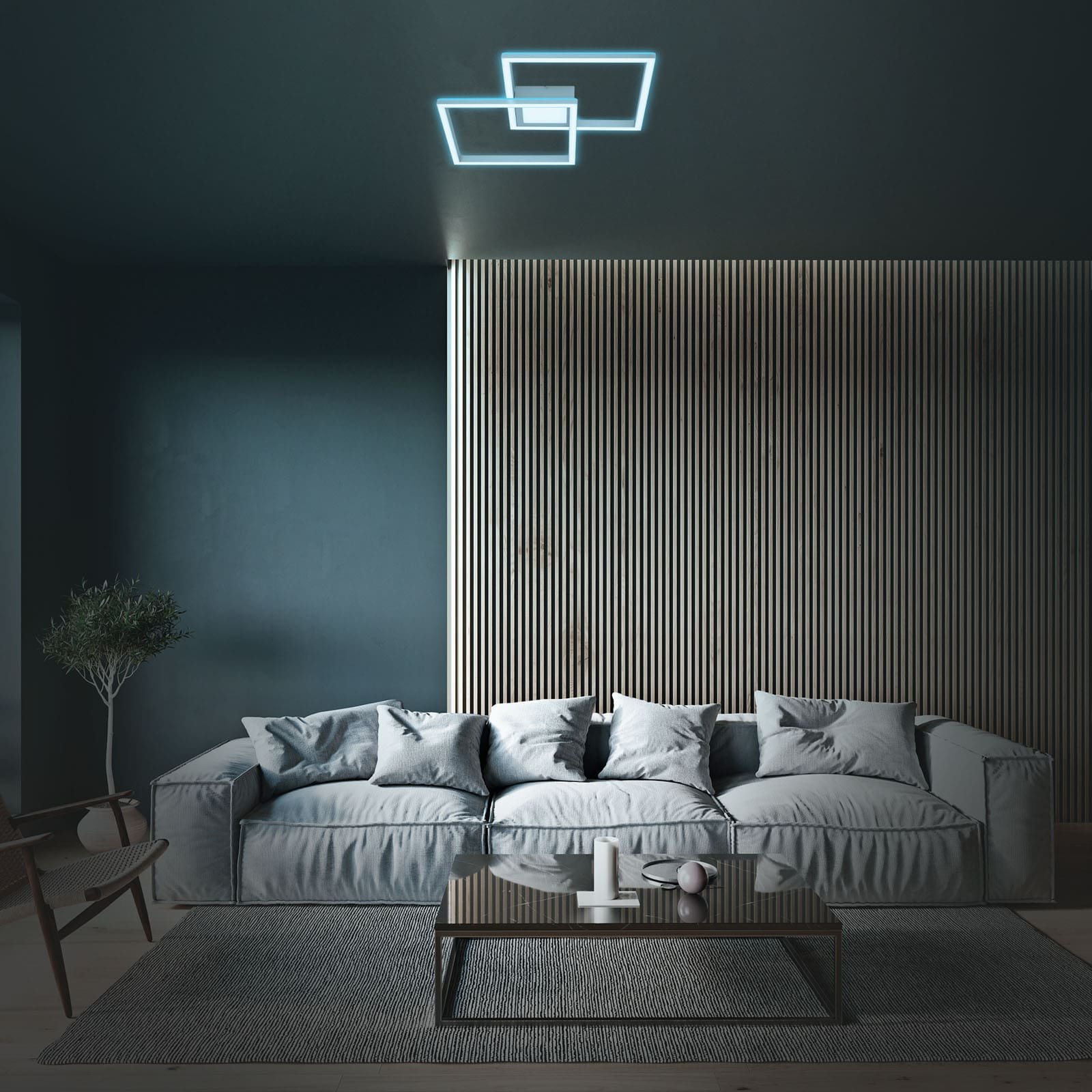BRILO 3755-019 RGB CCT LED stropní svítidlo, 59,7 cm, 44 W, 4400 lm, hliník - BRILO (obrázek 8)