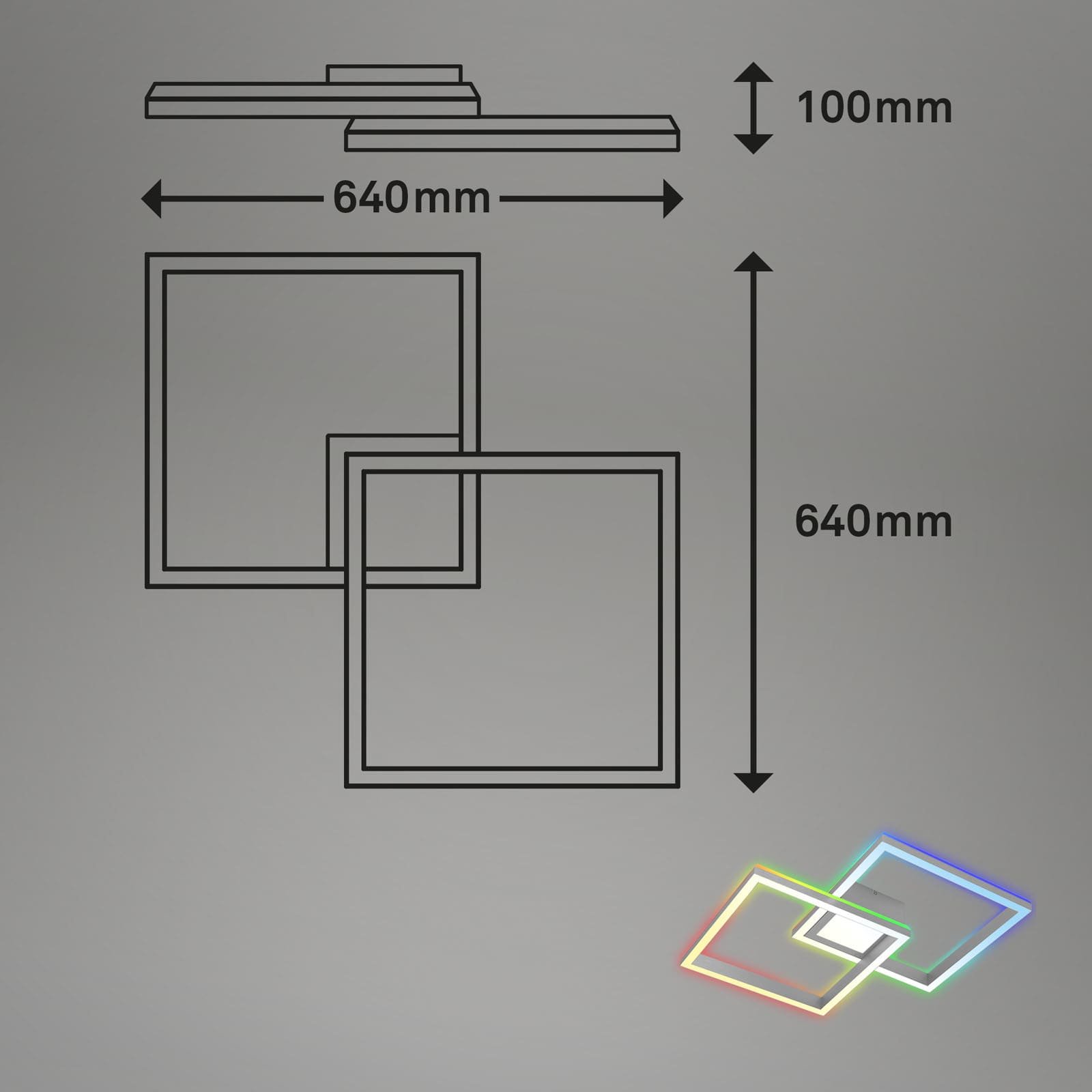 BRILO 3755-019 RGB CCT LED stropní svítidlo, 59,7 cm, 44 W, 4400 lm, hliník - BRILO (obrázek 11)