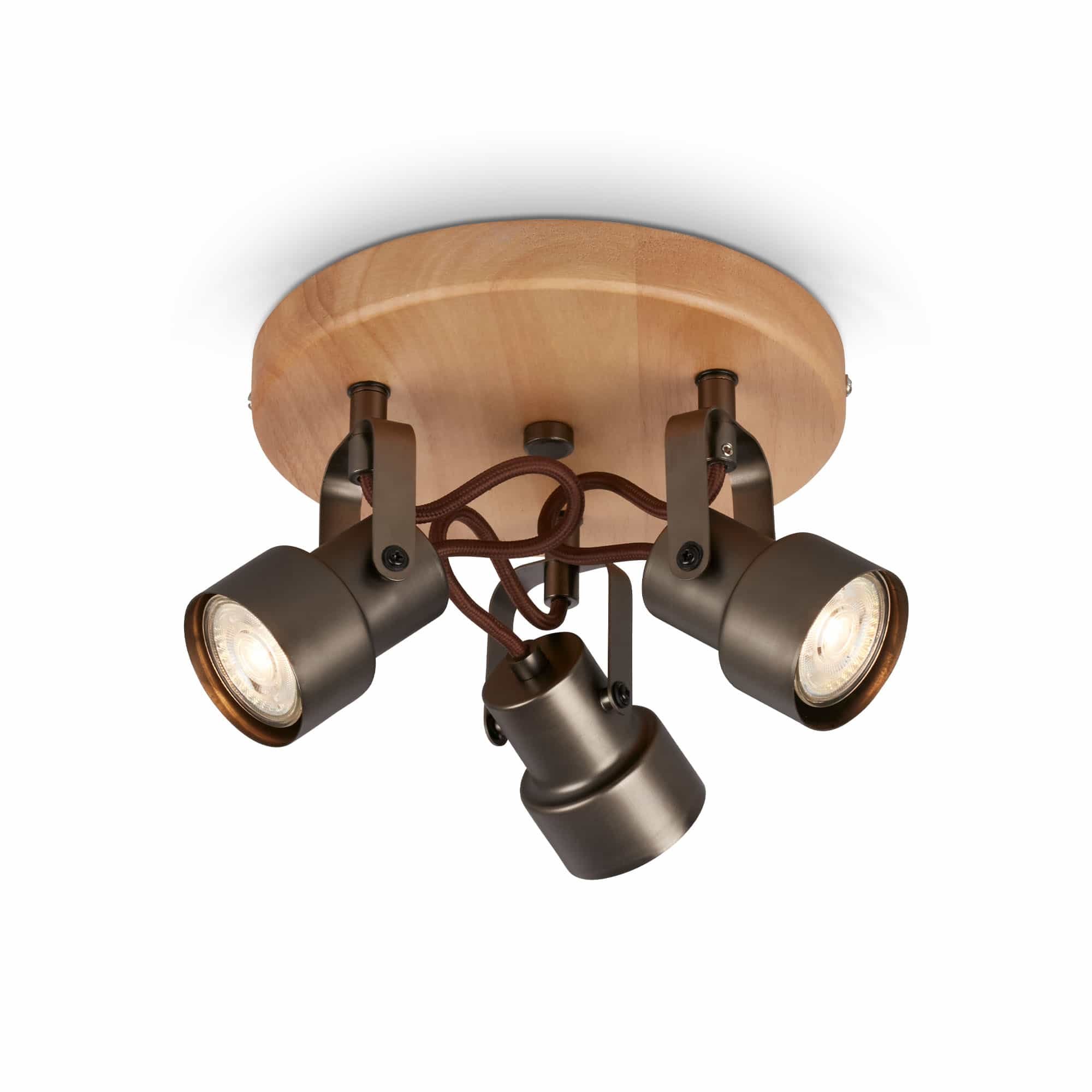 BRILO 2872-035 Bodové svítidlo pr. 21 cm 3xGU10 15W 1380lm antická šedá - BRILO