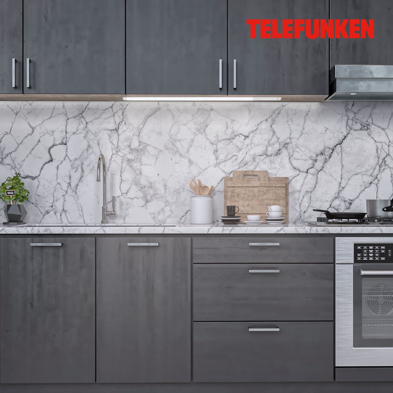 TF 203904TF TELEFUNKEN LED skříňkové svítidlo 87,5 cm 14W 1600lm stříbrná - BRILONER (obrázek 5)