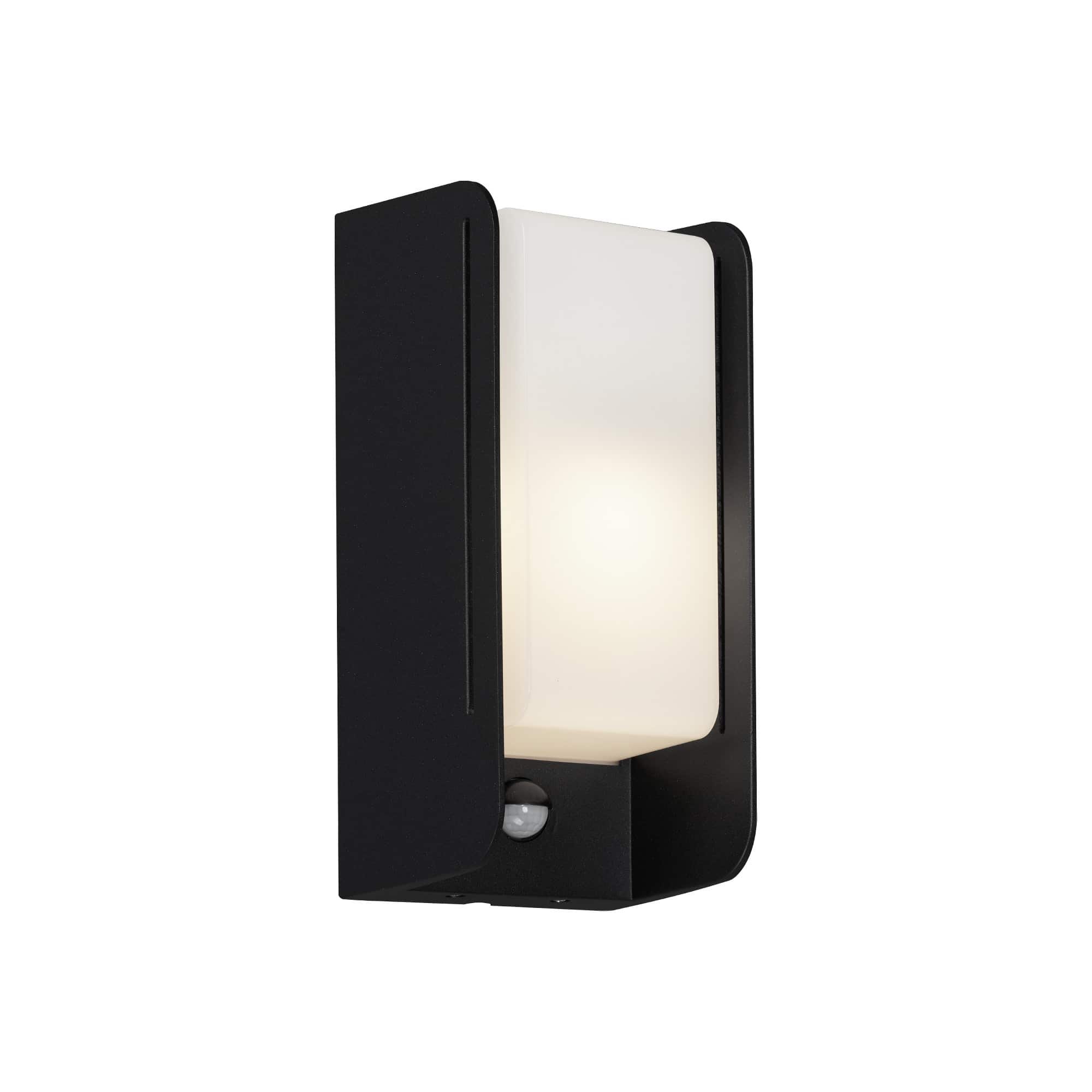 BRILO 3017-015 Venkovní svítidlo s čidlem 25,5 cm 1x E27 12W černá - BRILO