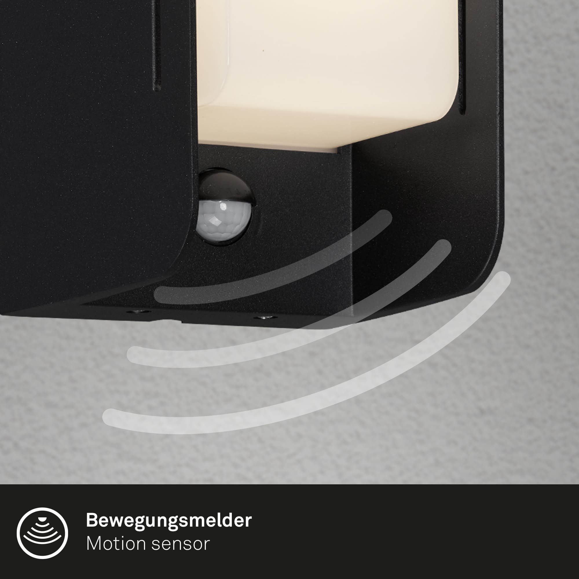 BRILO 3017-015 Venkovní svítidlo s čidlem 25,5 cm 1x E27 12W černá - BRILO (obrázek 3)