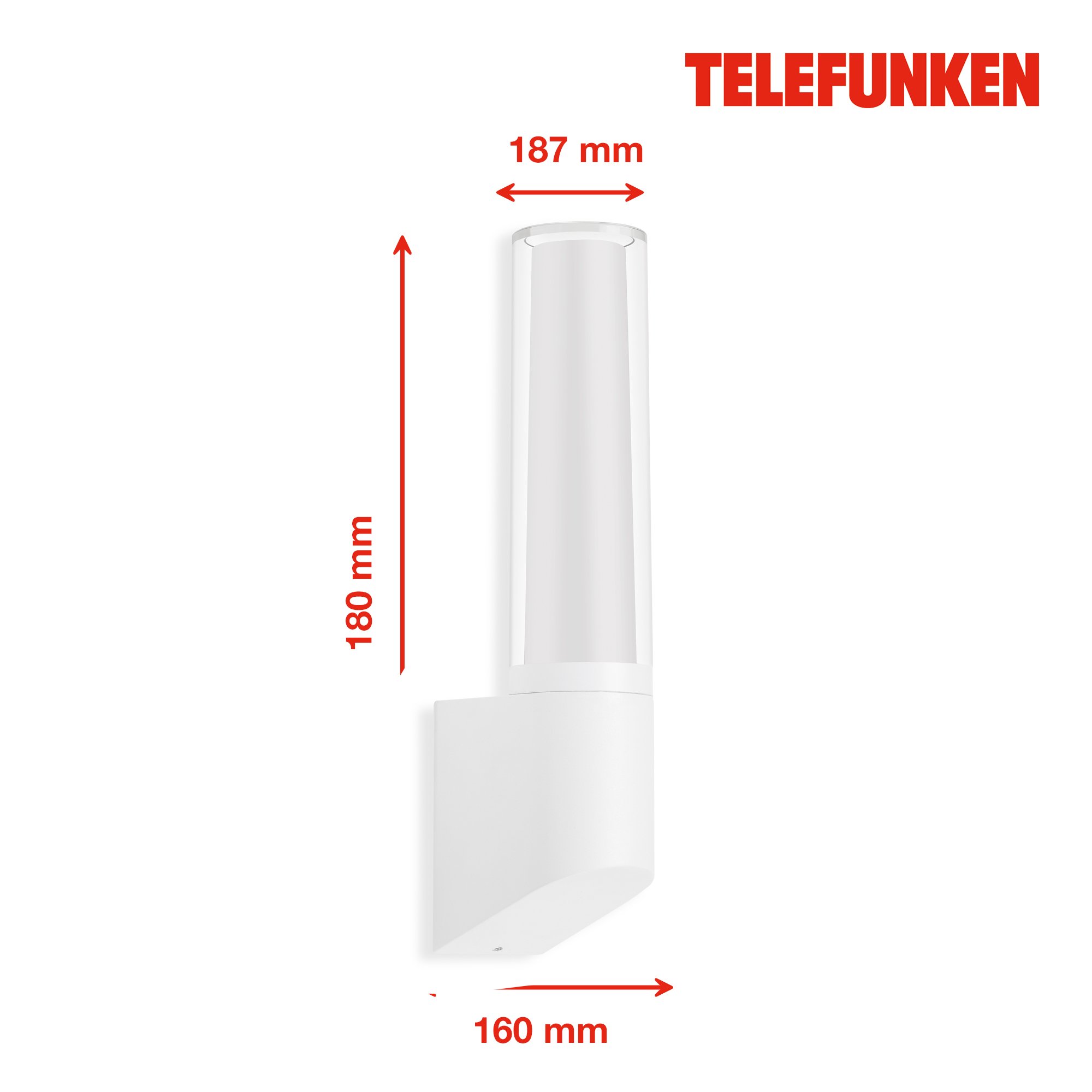 TF 311306TF TELEFUNKEN LED venkovní svítidlo 33,2 cm 8W 850lm bílé - BRILONER (obrázek 7)