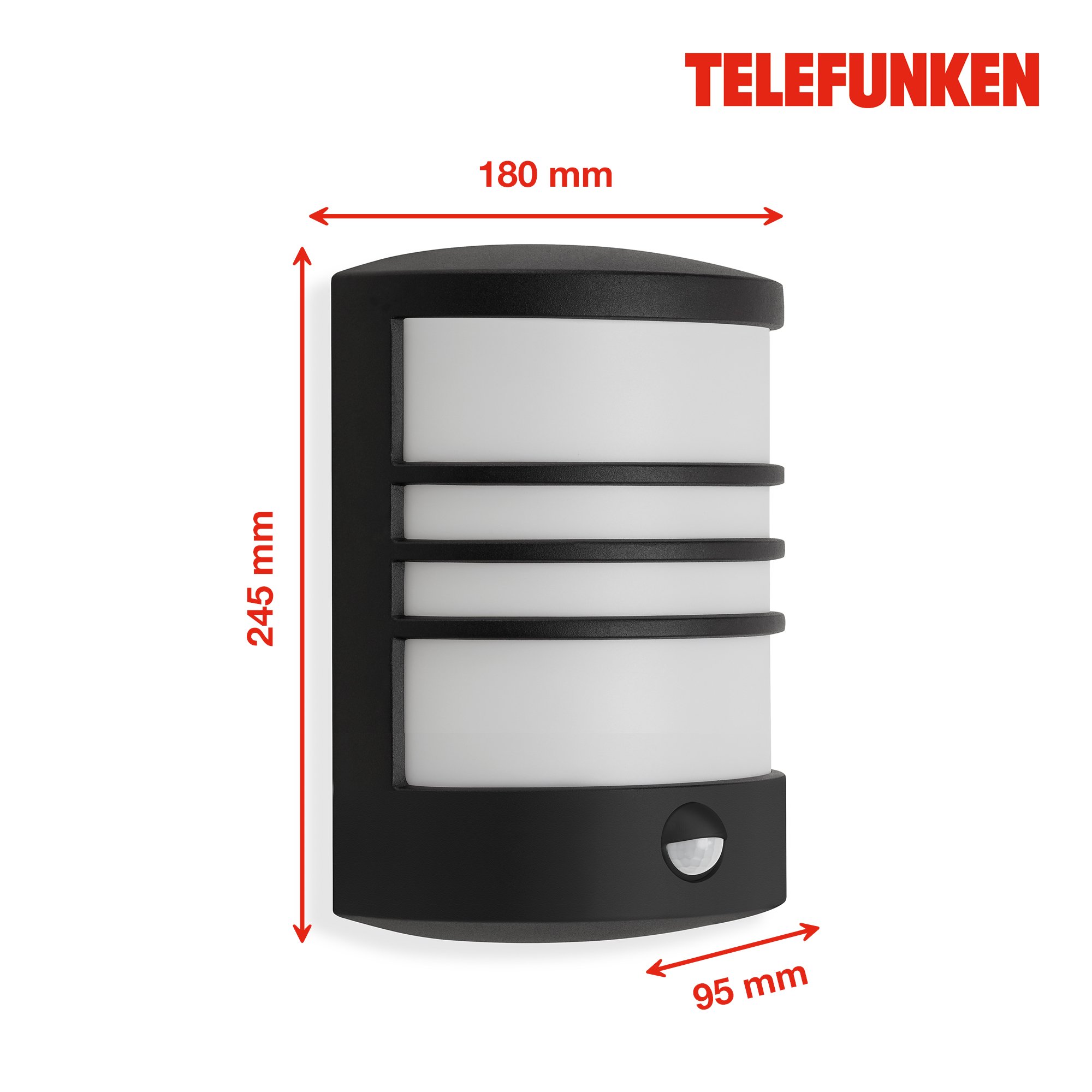 TF 315505TF TELEFUNKEN LED venkovní svítidlo 24,5 cm 12W 1200lm černá - BRILONER (obrázek 5)
