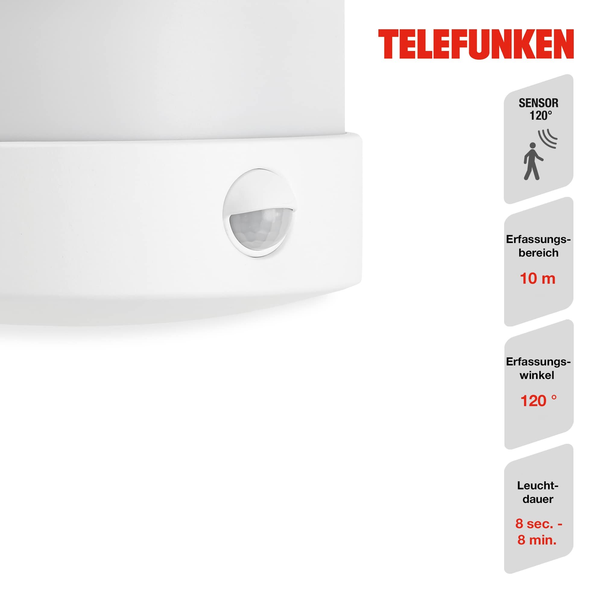 TF 315506TF TELEFUNKEN LED venkovní svítidlo 24,5 cm 12W 1200lm bílé - BRILONER (obrázek 4)
