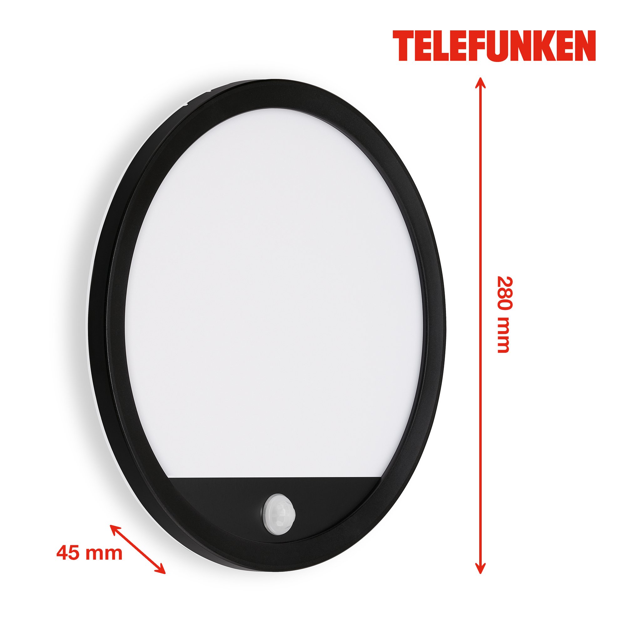 TF 313705TF TELEFUNKEN LED venkovní svítidlo pr. 28 cm 15W 2000lm černá - BRILONER (obrázek 7)