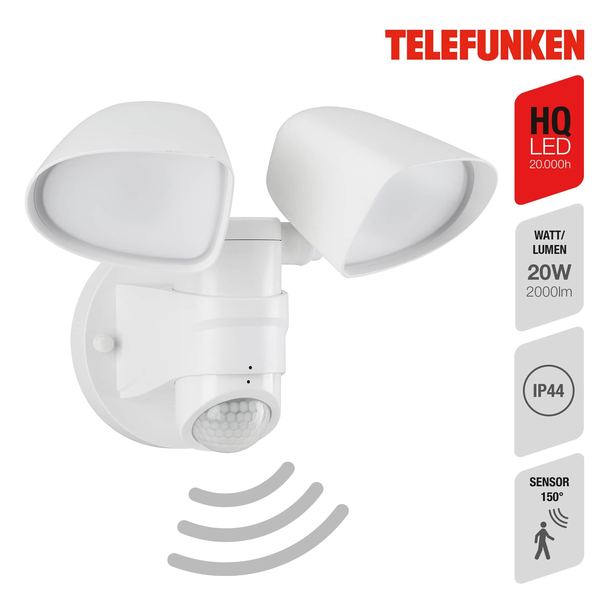 TF 304606TF TELEFUNKEN LED venkovní svítidlo 25,8 cm 2x10W 1000lm bílé - BRILONER (obrázek 2)