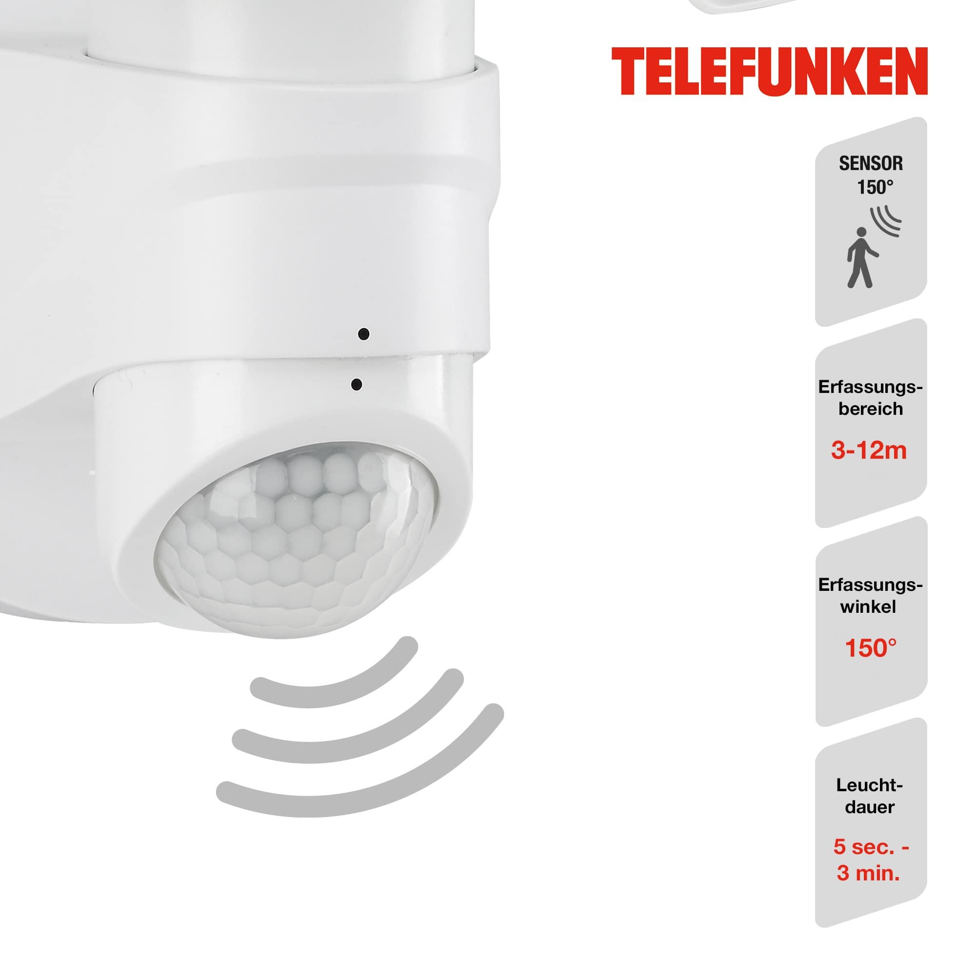 TF 304606TF TELEFUNKEN LED venkovní svítidlo 25,8 cm 2x10W 1000lm bílé - BRILONER (obrázek 3)
