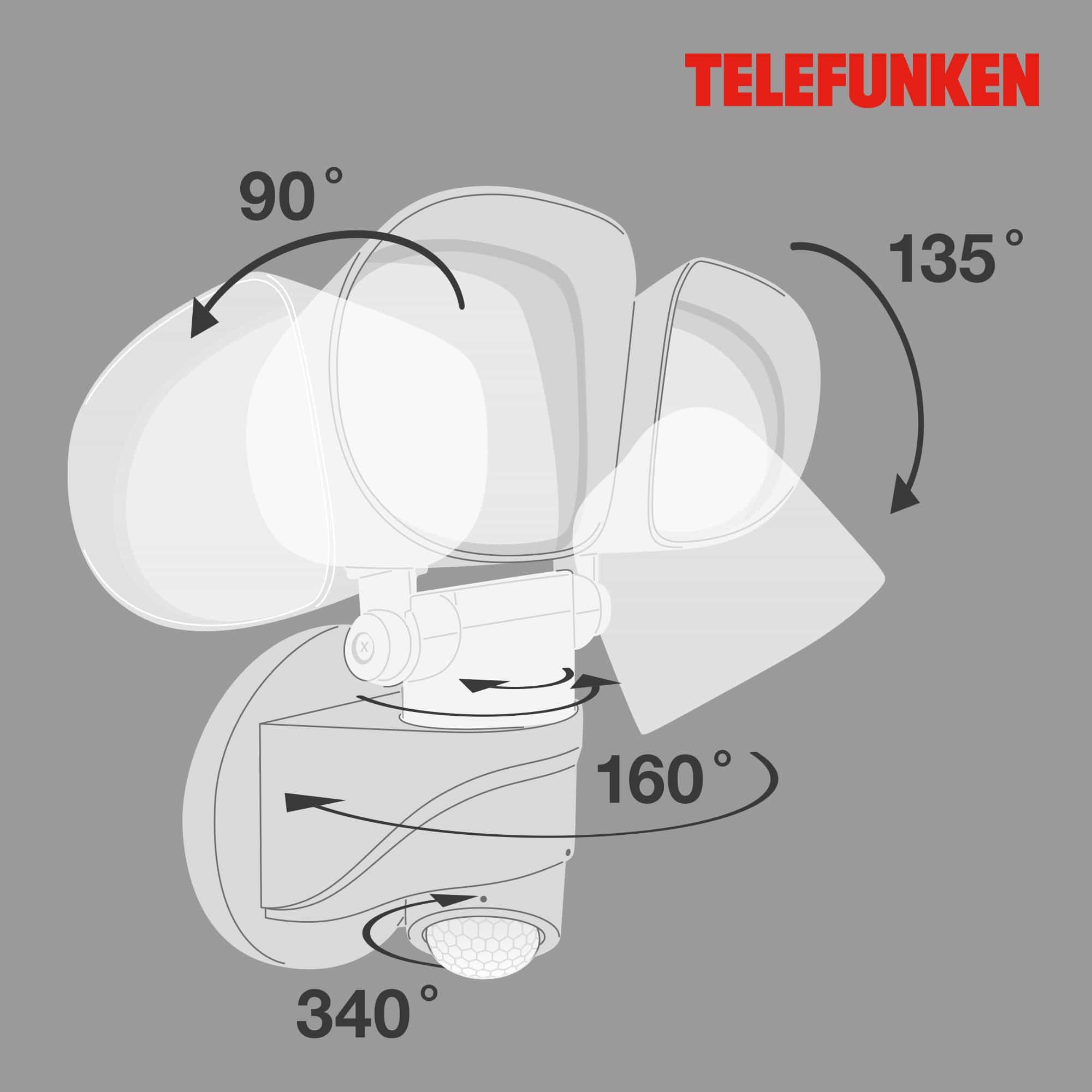 TF 304606TF TELEFUNKEN LED venkovní svítidlo 25,8 cm 2x10W 1000lm bílé - BRILONER (obrázek 4)