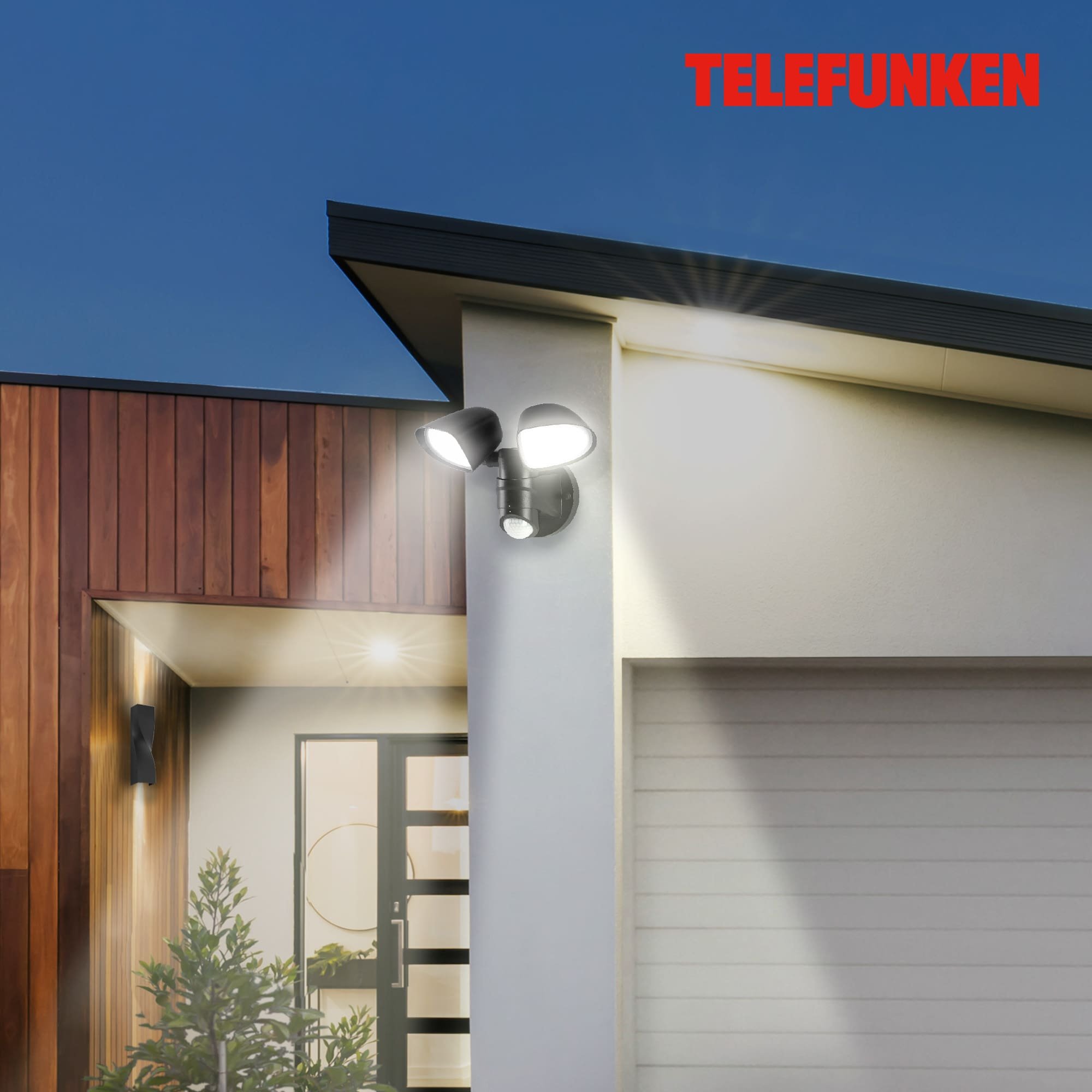 TF 304605TF TELEFUNKEN LED venkovní bodové svítidlo s čidlem, 21,8 cm, 20 W, černá - BRILONER (obrázek 6)