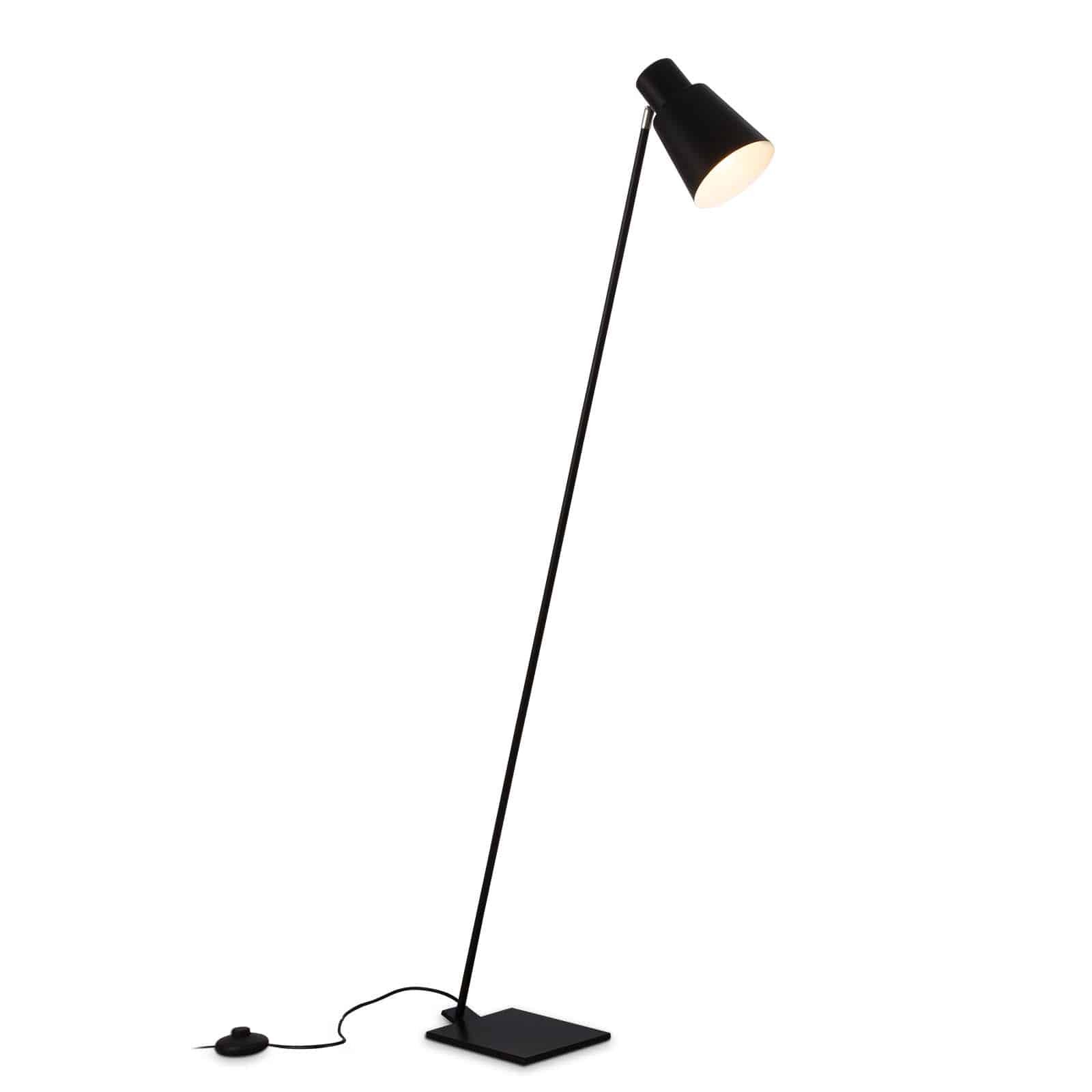 BRILO 1475015 Stojací svítidlo, 127 cm, 1x E27, max. 10W, černá - BRILO