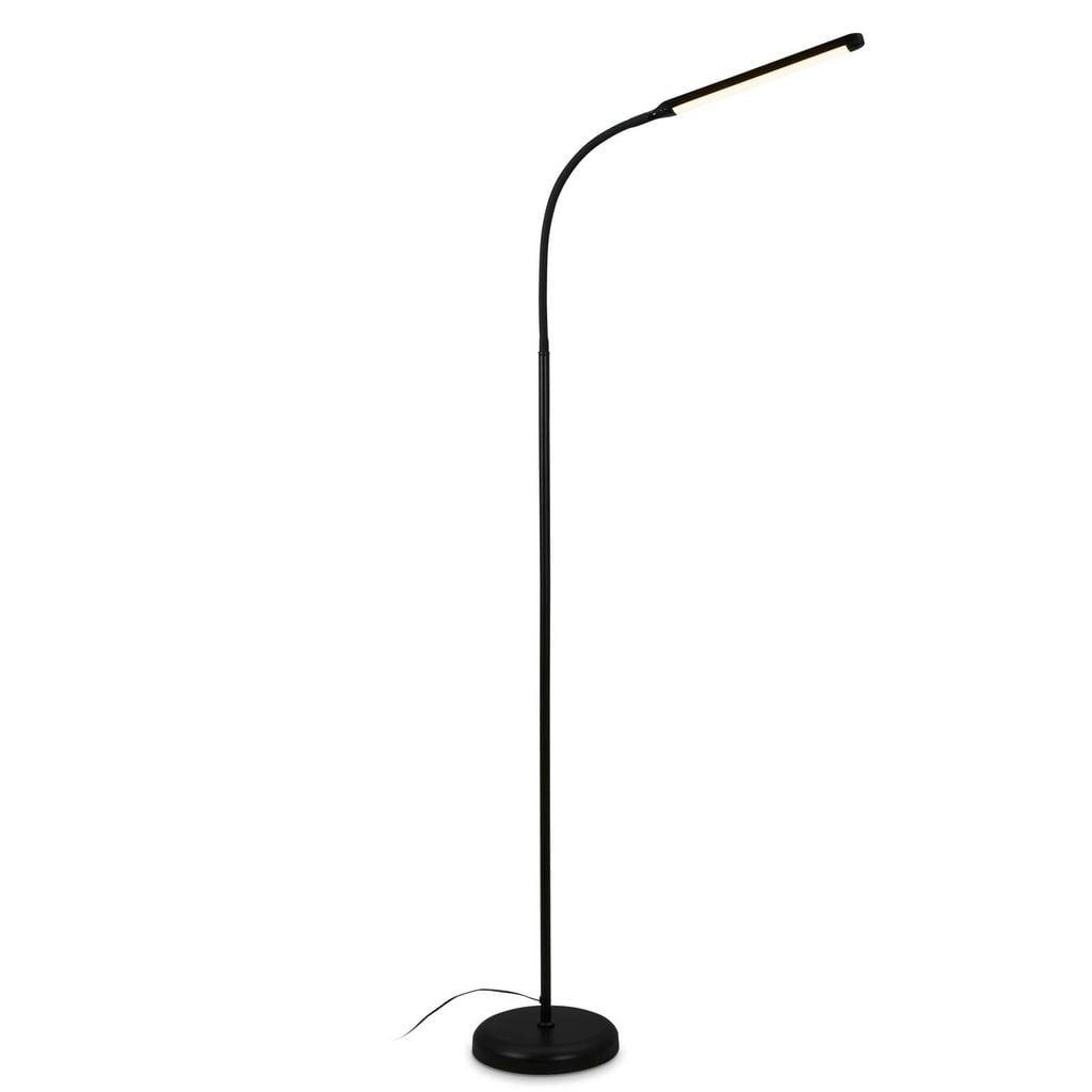 BRILO 1472015 LED stojací svítidlo, 126,5 cm, LED modul, 6W, 600lm, černá - BRILO
