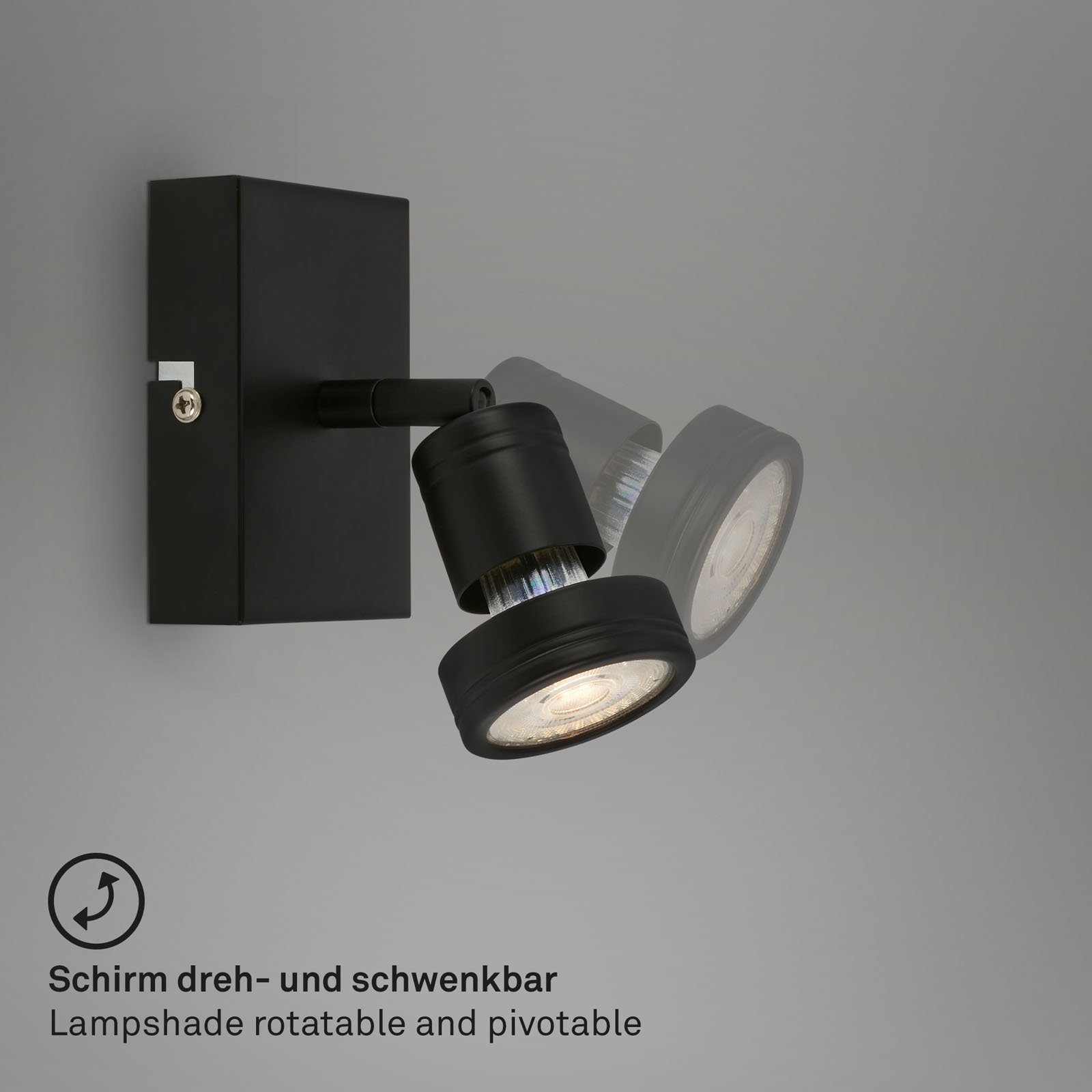 BRI 2926-015 Bodové svítidlo 10 cm 1xGU10 4,9W 460lm černá - BRILONER (obrázek 4)