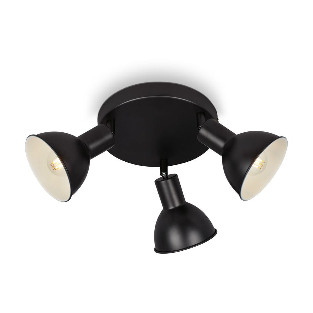 BRILO 2674035 Bodové svítidlo pr. 19 cm 3x E14 max. 25W černá (starý kód: BRILO 2674-035) - BRILO