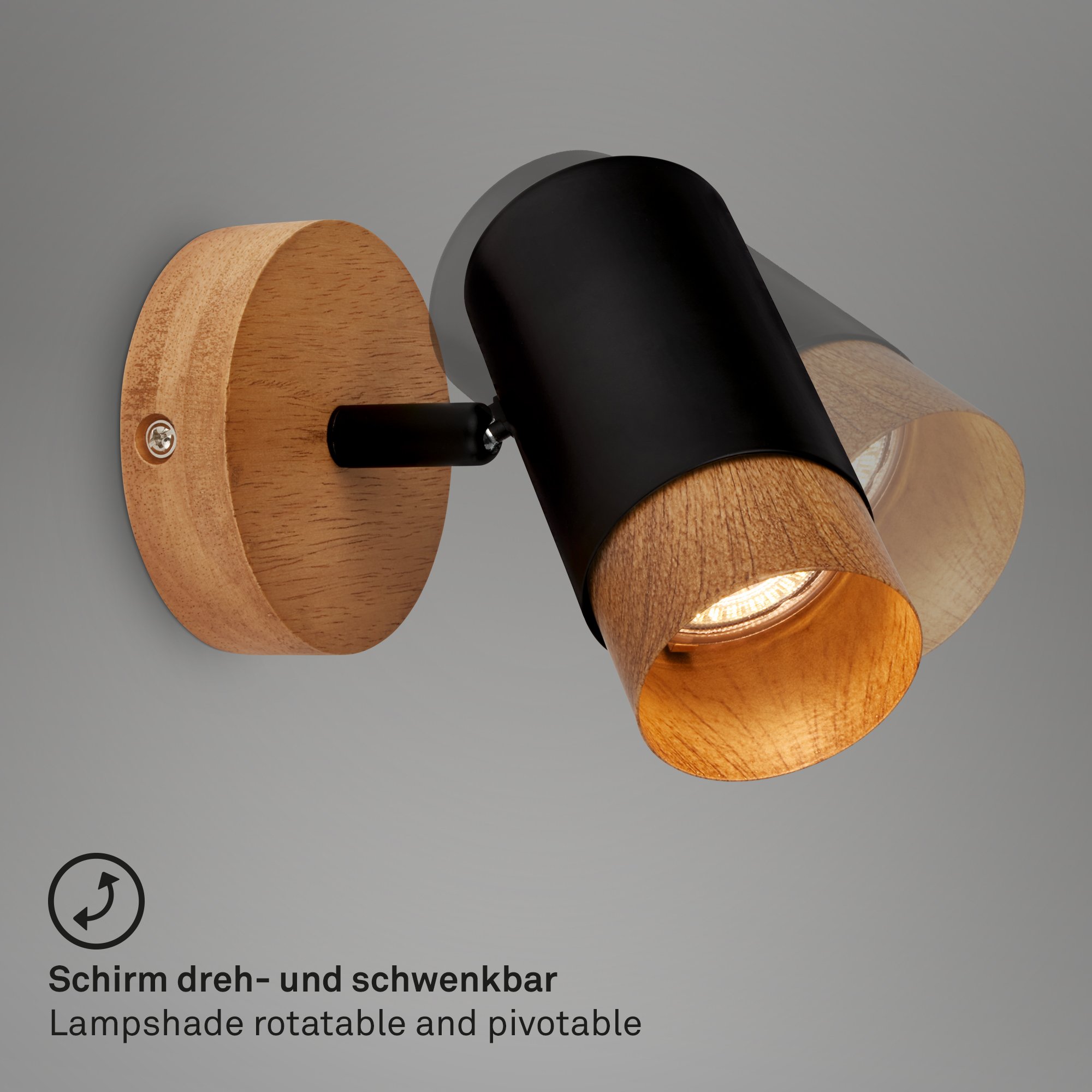 BRI 2144015 Spot, 14 cm, 1x GU10, max. 9W, černá - BRILONER (obrázek 3)