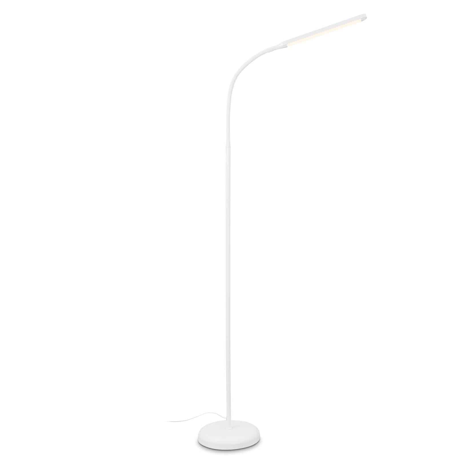 BRILO 1472016 LED stojací svítidlo, 126,5 cm, LED modul, 6W, 600lm, bílé - BRILO
