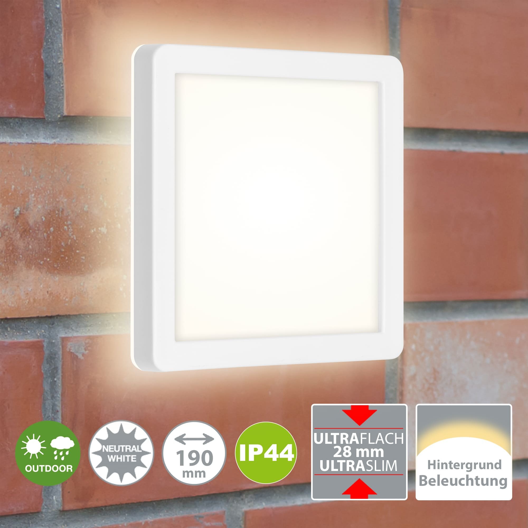 BRILO 3010-016 LED venkovní svítidlo 19 cm 8W 1200lm bílé - BRILO (obrázek 3)