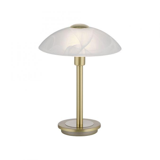 PN 4026-60 ENOVA LED stolní lampa matná mosaz alabastrový dekor sklo 3 krokové dotykový stmívač 3000K - PAUL NEUHAUS