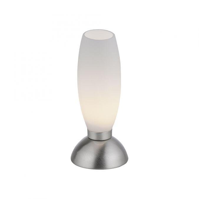 PN 4021-55 JOY LED stolní lampa stříbrná opálové sklo 3 krokové dotykový stmívač 3000K - PAUL NEUHAUS