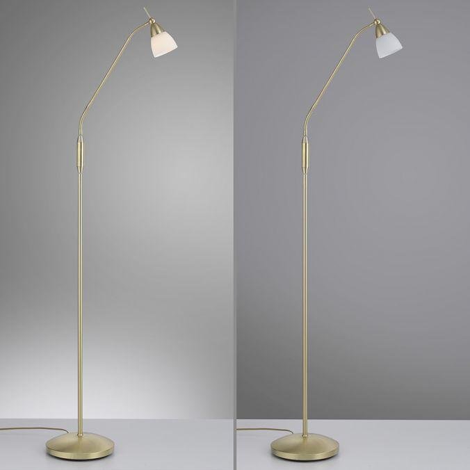 PN 400-60 PINO LED stojací svítidlo matná mosaz opálové sklo 3 krokové dotykový stmívač nastavitelné 3000K - PAUL NEUHAUS (obrázek 11)
